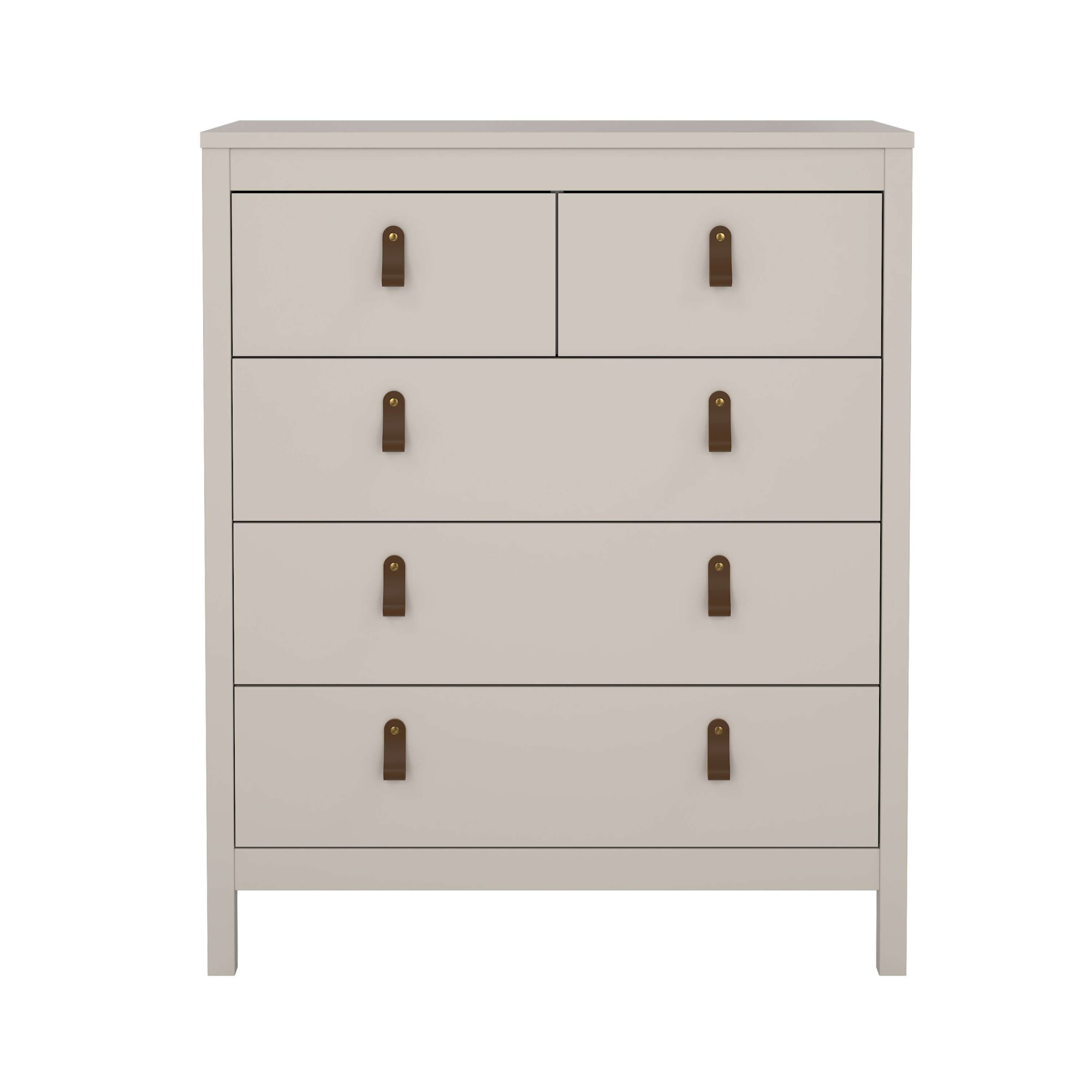 Home affaire Kommode »Madrid, Aufbewahrung, Schubladenschrank, Stauraum« Skandinavisches Design, Wahlweise Leder- oder Metallgriffe