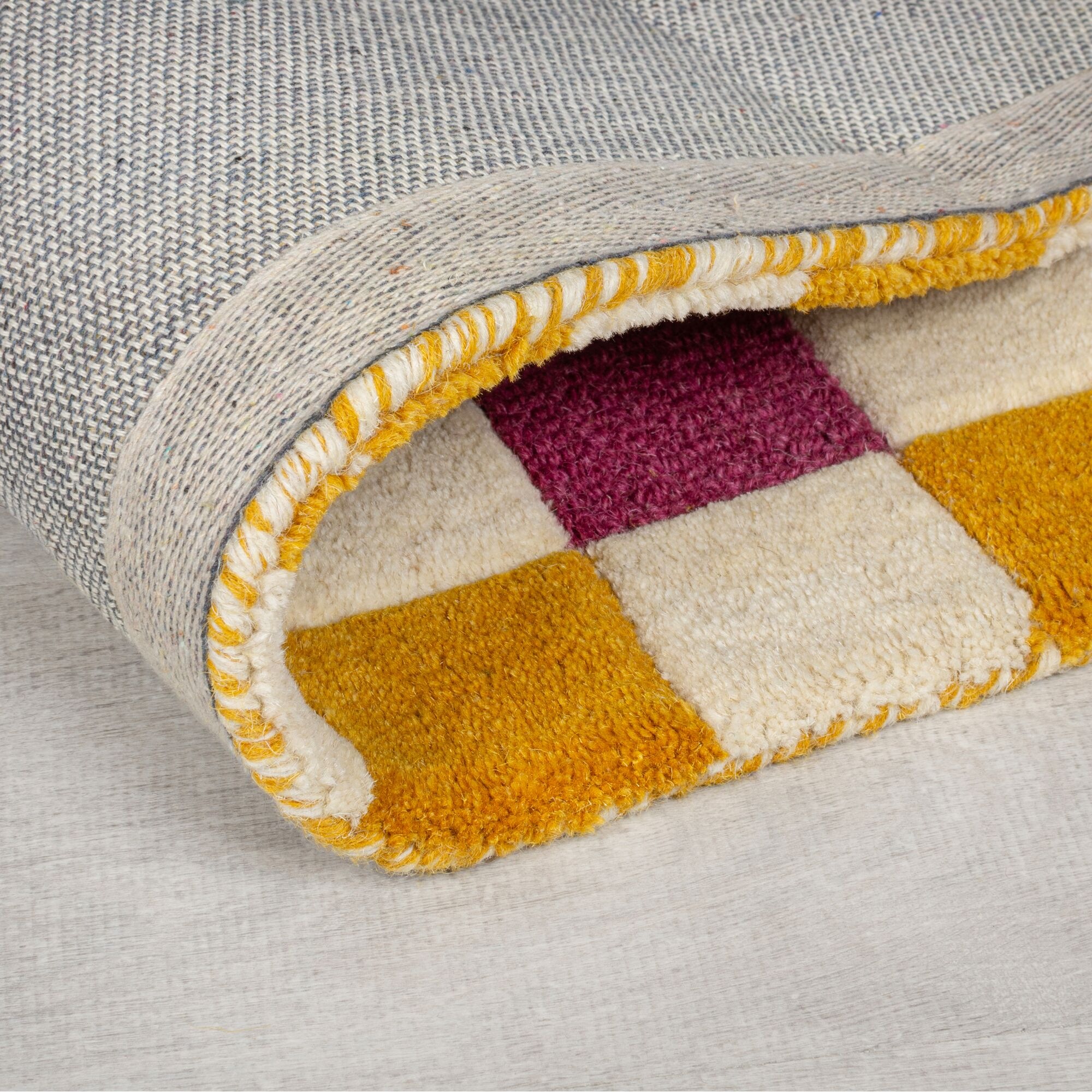 FLAIR RUGS Wollteppich »Kai Wool Border«, rechteckig, 10 mm Höhe, Kai Wool Border Läufer Teppich