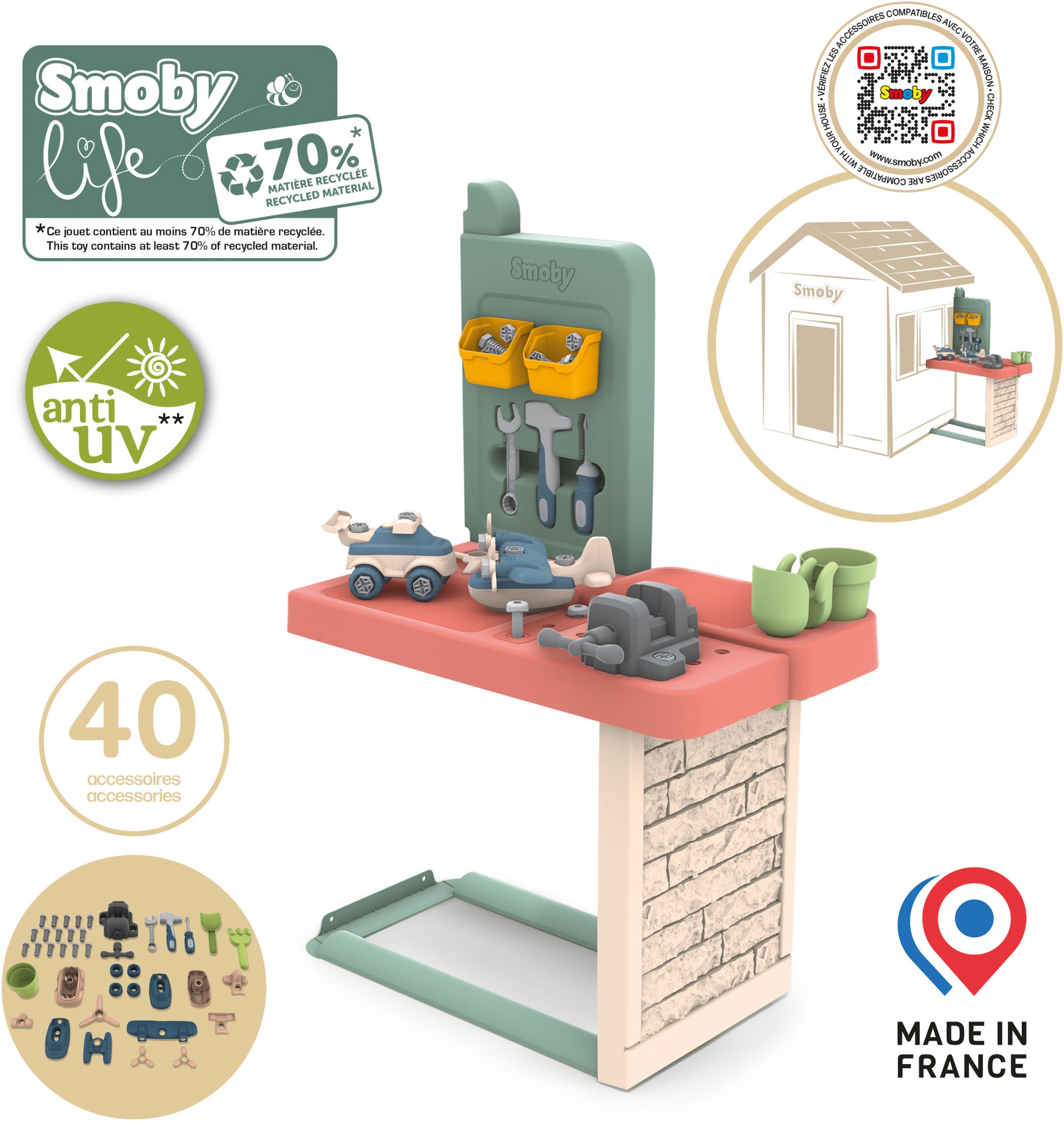 Smoby Spielhaus »Smoby Life Werkbank«