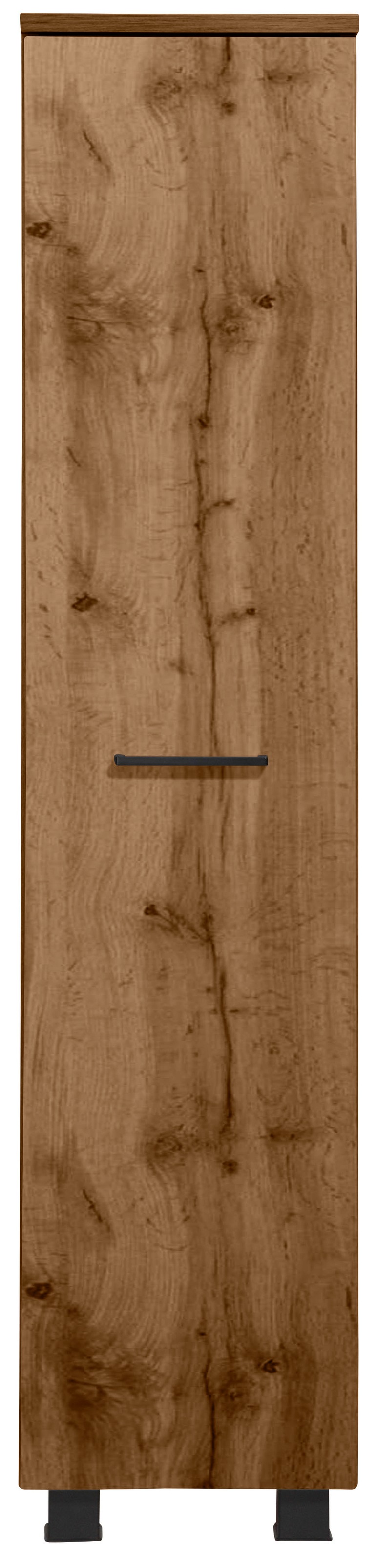 welltime Badmöbel-Set »"Trento", Badezimmer-Set, Hängeschrank, Unterschrank, Midischrank«, (5 St.), Waschbeckenunterschrank, Spiegelschrank inkl. Aufbauleuchte