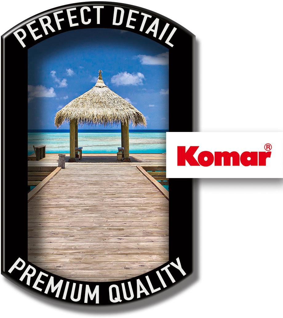 Komar Fototapete »Digitaldruck Vlies - Beach Resort - Größe 100 x 280 cm«, bedruckt, Wohnzimmer, Schlafzimmer