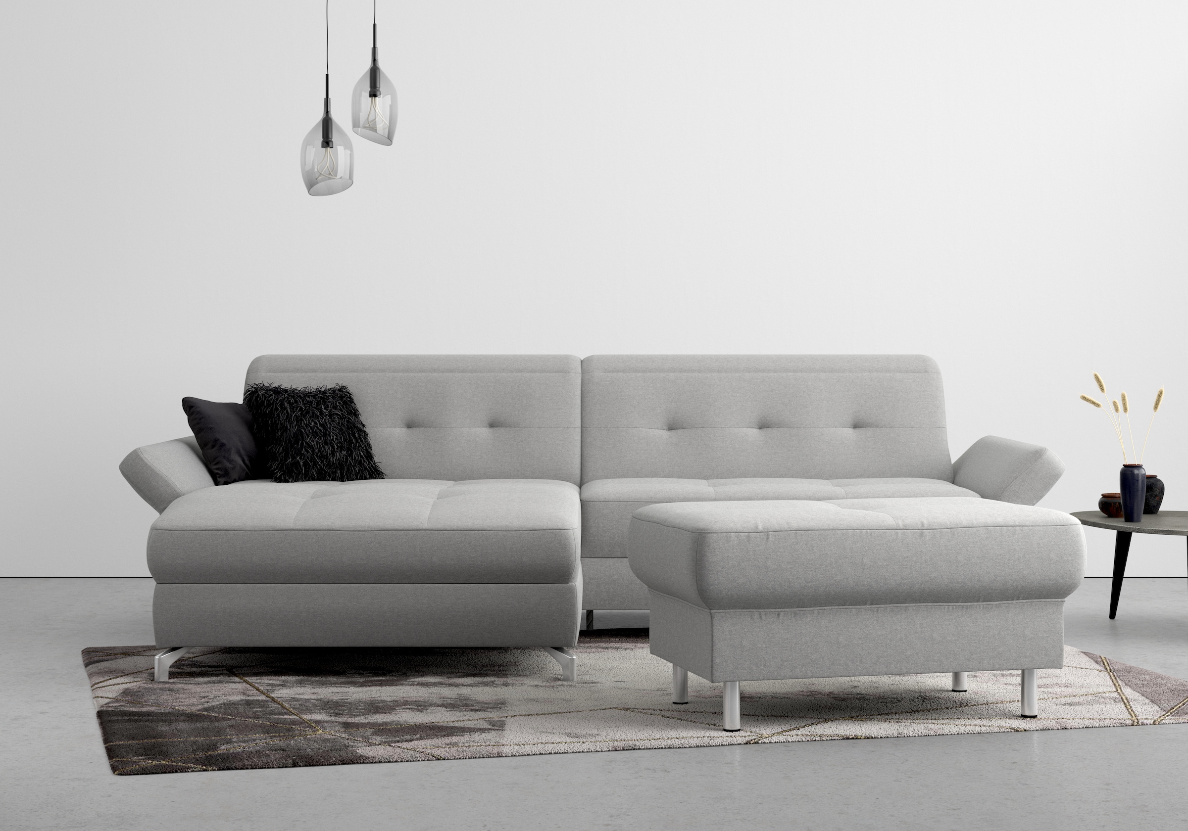 INOSIGN Ecksofa »Maredo L-Form« Federkern, wahlweise  auch mit Kopfteil- und Armlehnverstellung