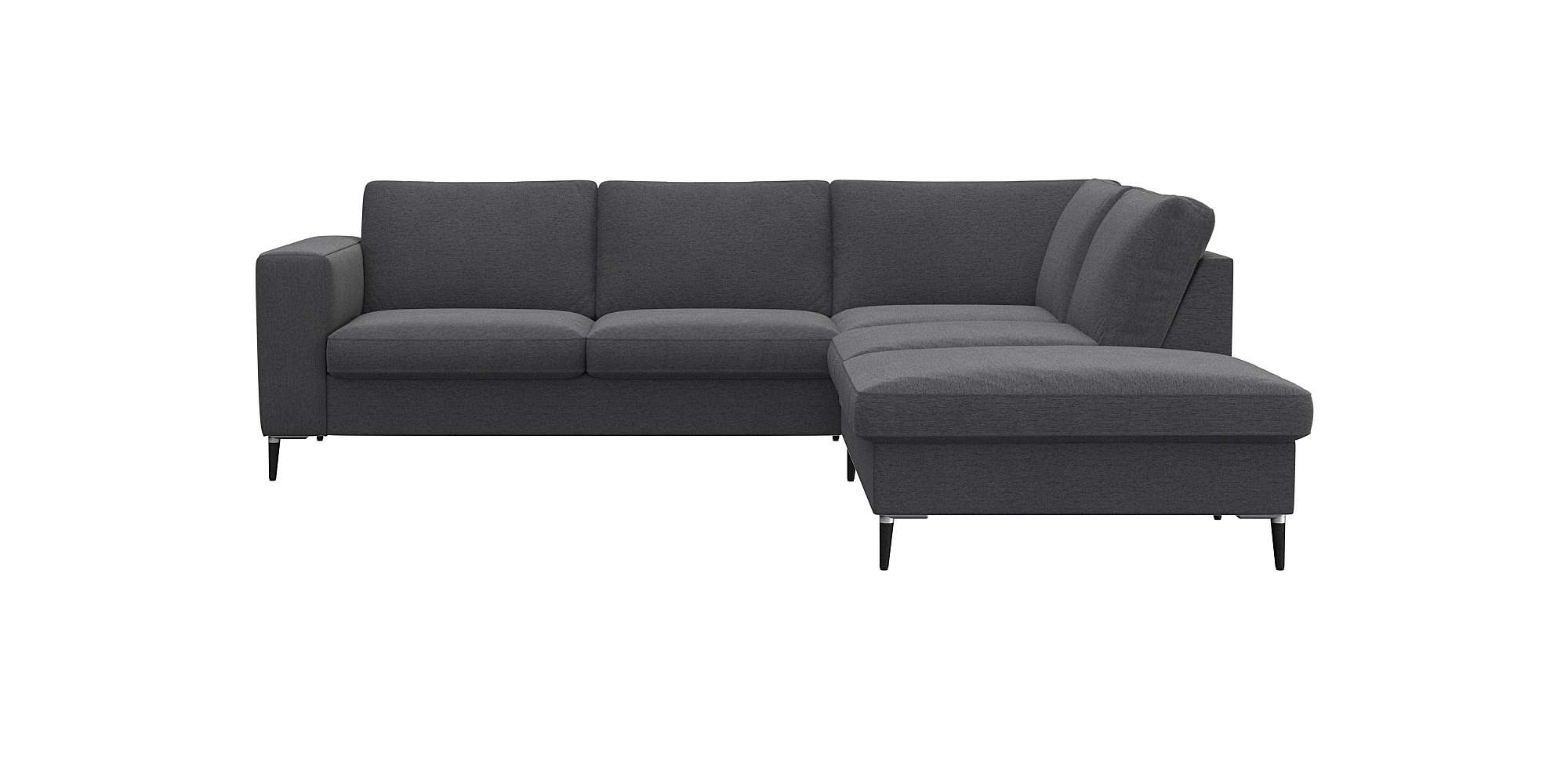 FLEXLUX Ecksofa »Fiore, bequem und komfortabel, zeitlos, OTTOs Choice, L-Form« breite Armlehnen, Füße Alu/schwarz, B/T 241/225 cm, Kaltschaum im Sitz