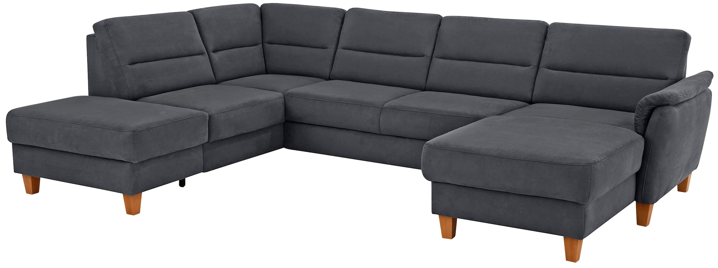 Home affaire Wohnlandschaft »Palmera U-Form, B: 308 cm« optional Bettfunktion & Bettkasten, Federkern