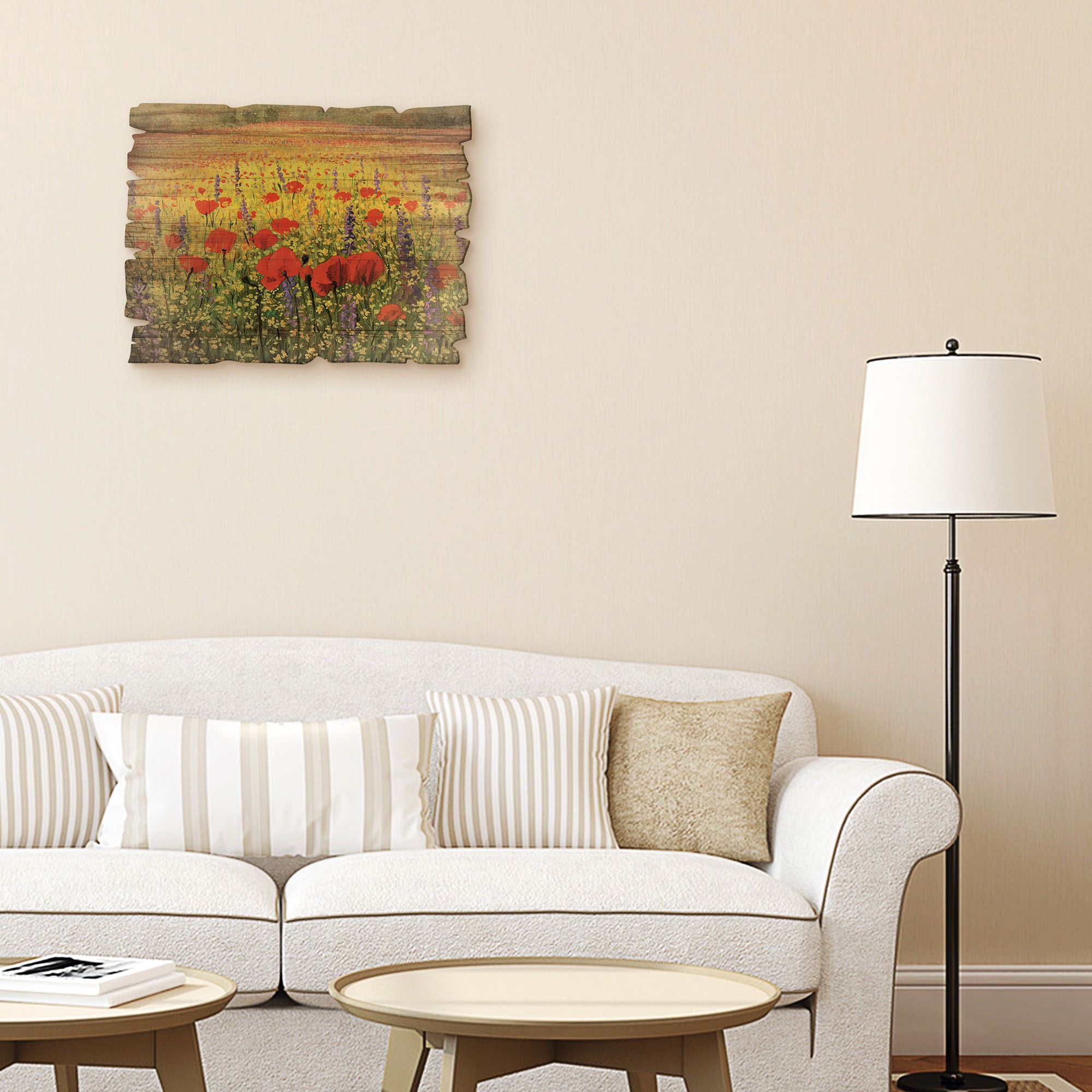 Artland Holzbild »Mohnblumenfeld« Felder 1 Stk. tlg. günstig online kaufen