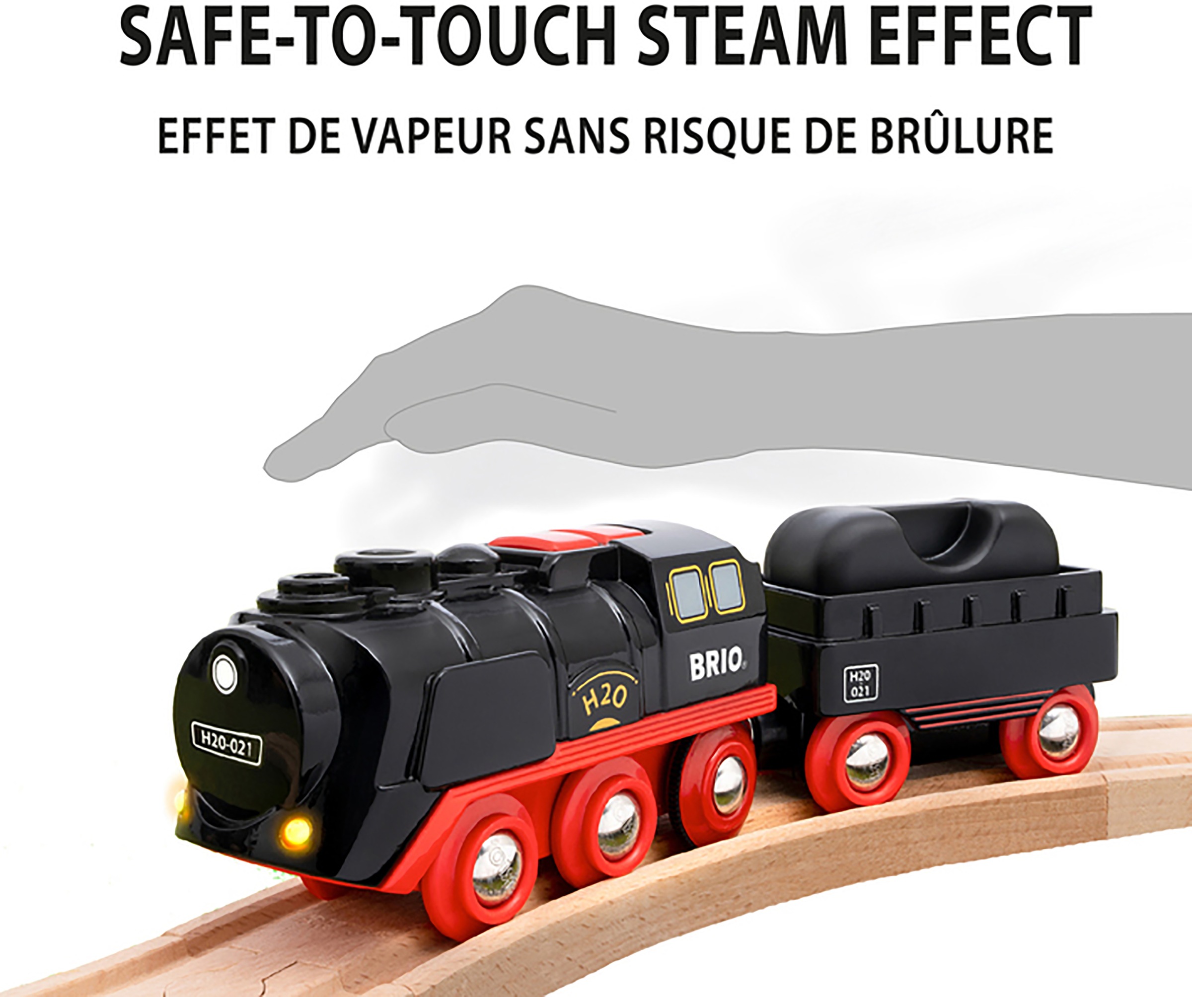 BRIO® Spielzeug-Eisenbahn »BRIO® WORLD, Batterie-Dampflok Weihnachts-Set«, (Set), FSC® - schützt Wald - weltweit