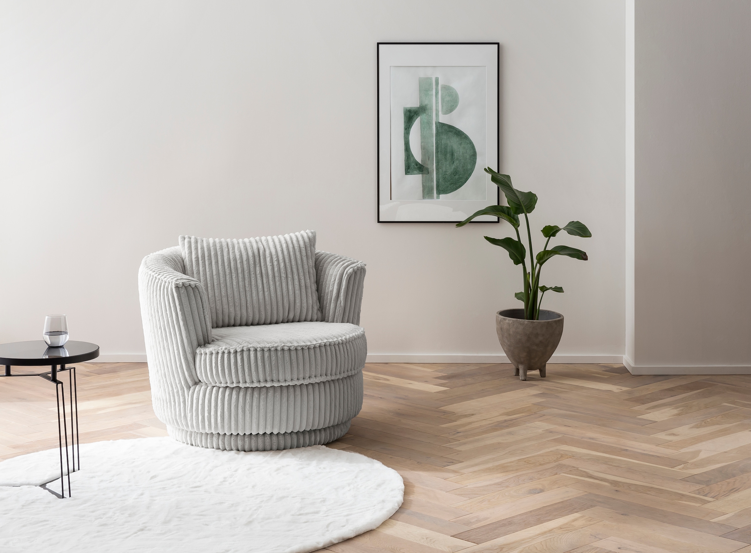 Home affaire Drehsessel »MAISIE, Lese-Sessel, Love Seat,« trendige Stoffe M günstig online kaufen