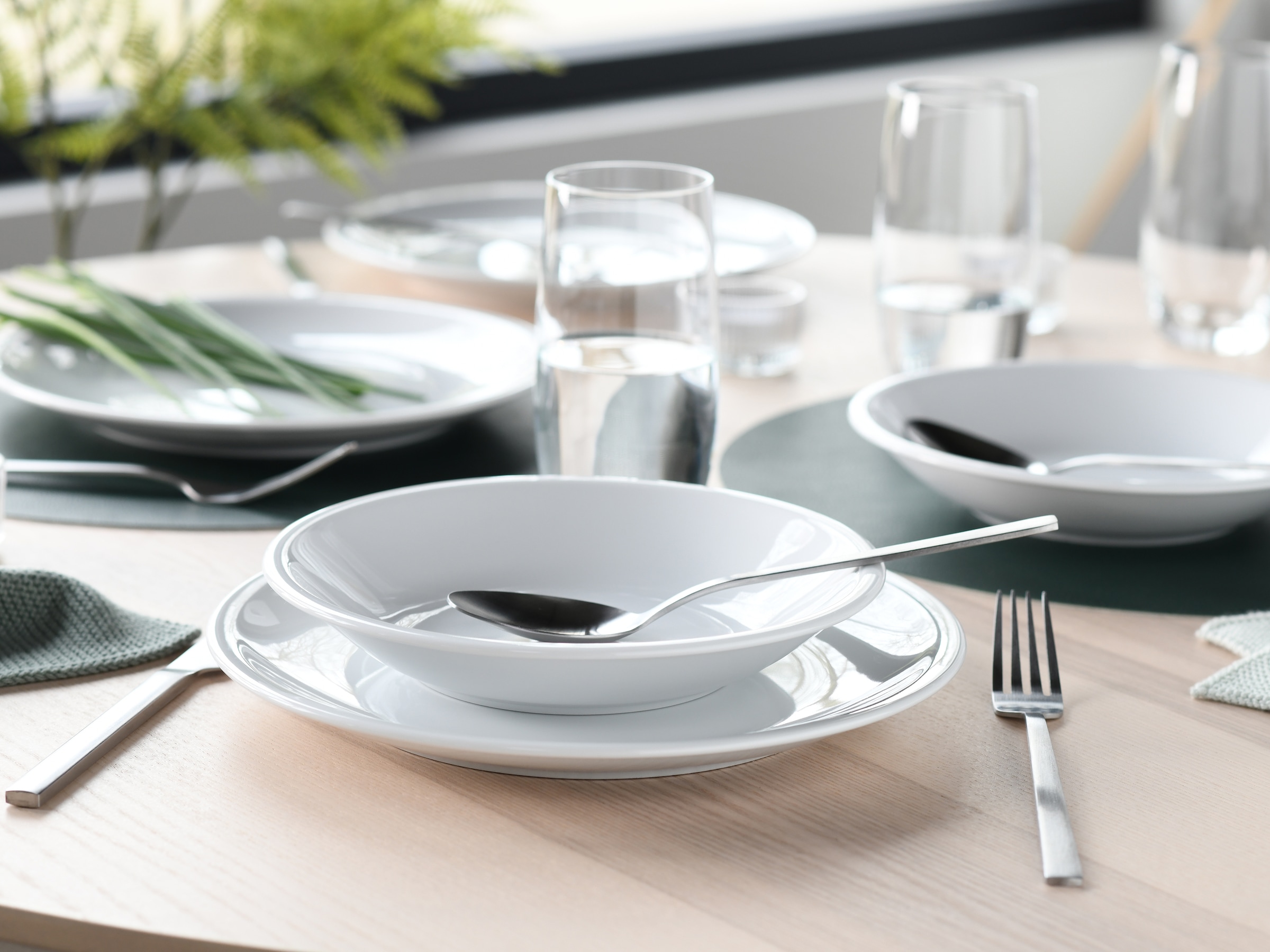 CreaTable Kombiservice »Milano Weiss, Service 30-tlg.« Daily Use, Minimalistischer Stil