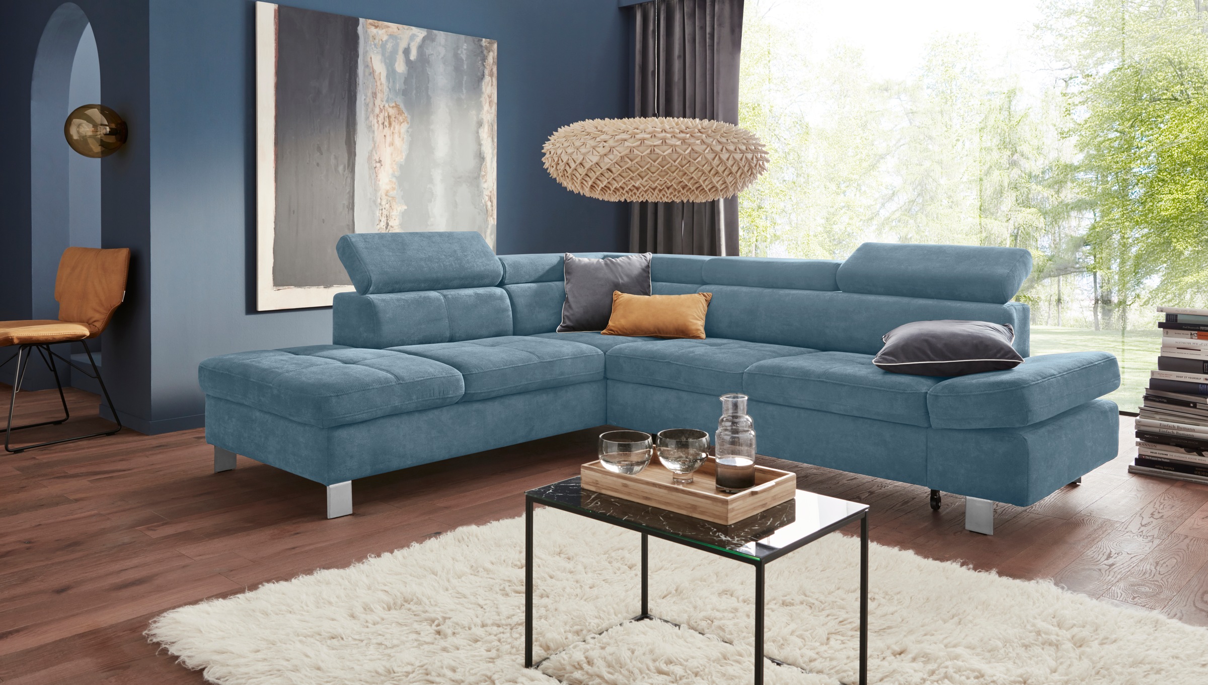exxpo - sofa fashion Ecksofa »Fiji, L-Form«, mit Kopf- bzw. Rückenverstellu günstig online kaufen