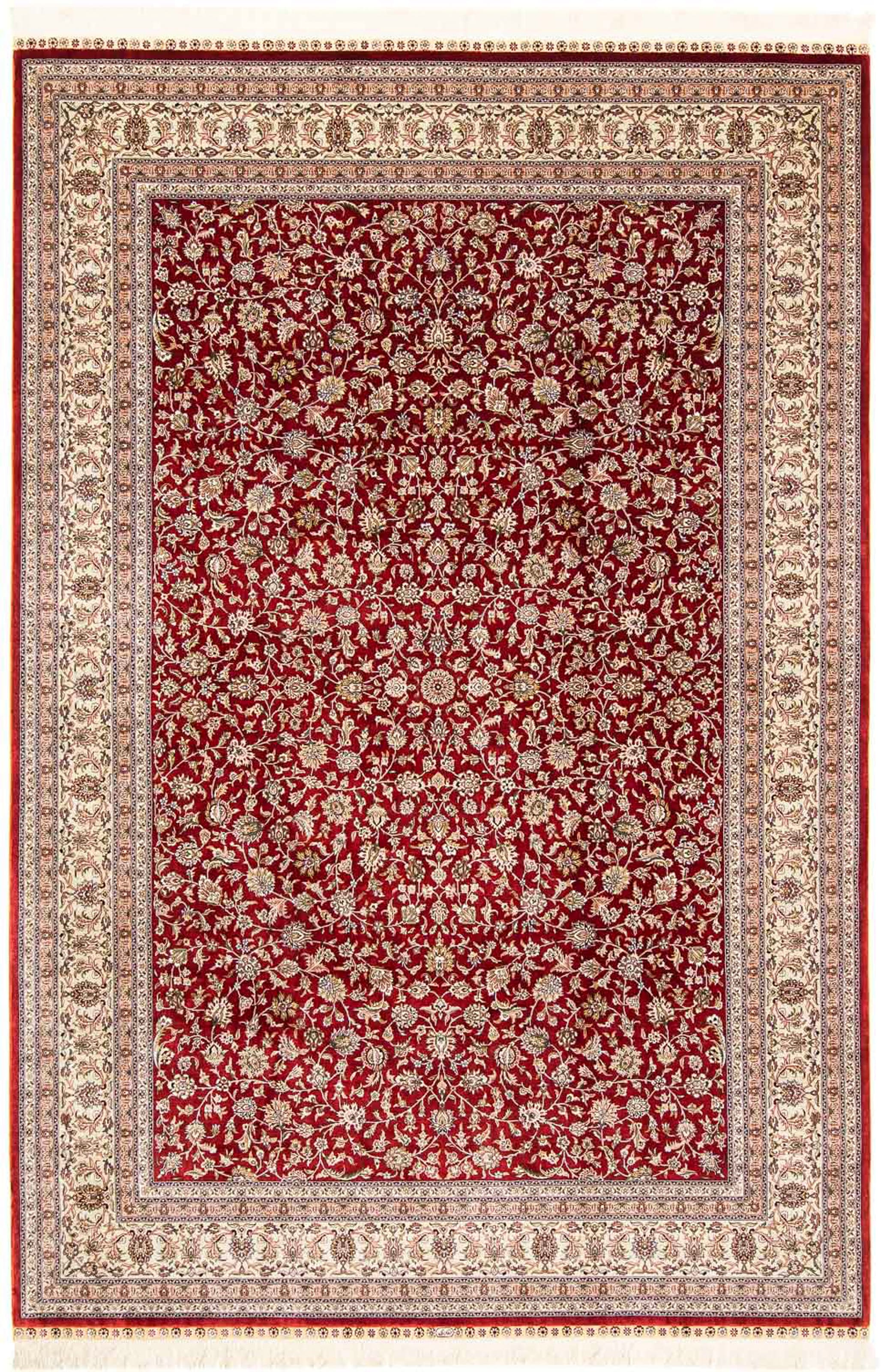 morgenland Orientteppich »Hereke - 276 x 185 cm - dunkelrot«, rechteckig, 3 günstig online kaufen