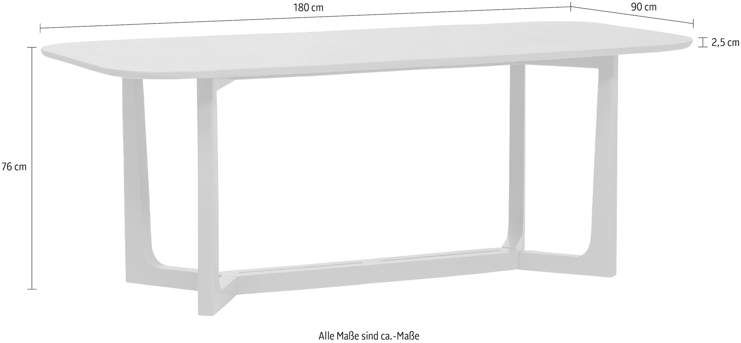 WOOOD Esstisch »Ferion mit Massivmangoholz und modernem form B 240 x T 90 x H 76 cm« Tragkraft 100 kg, einfach zu montieren, sichtbare Maserung