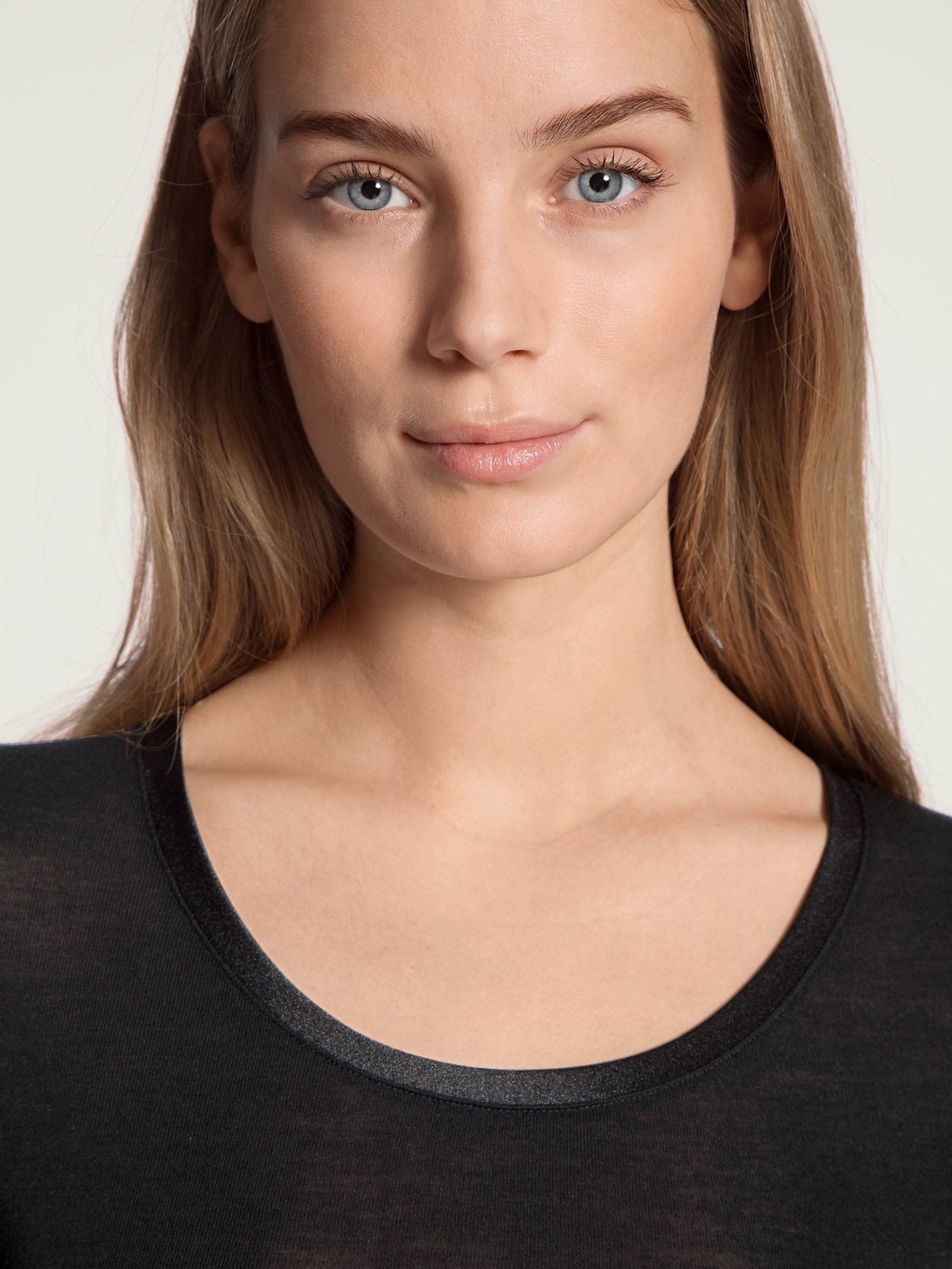 CALIDA Langarmshirt »True Confidence« Rundhals, Feinripp, atmungsaktiv, Wellensaum