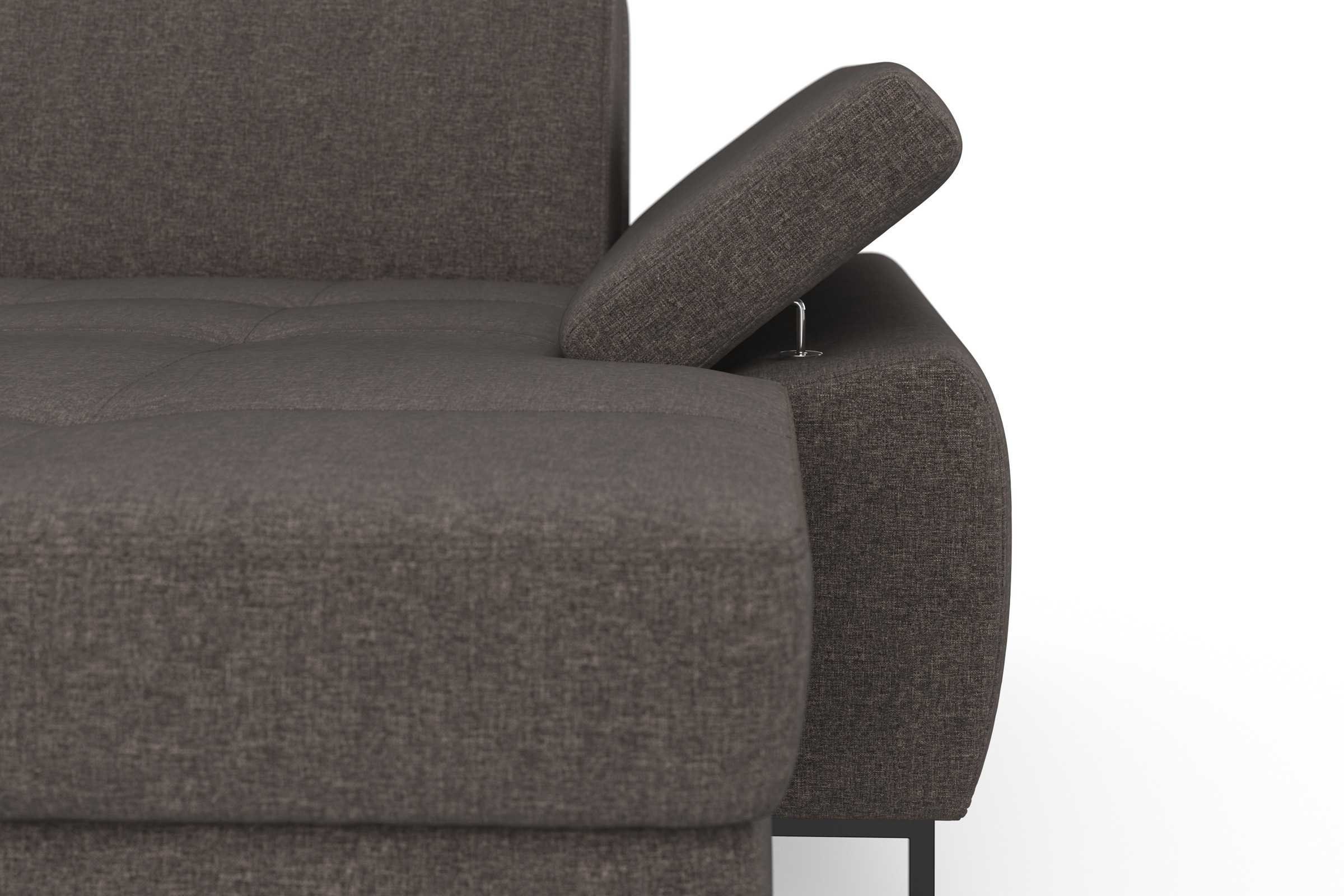 DOMO collection Ecksofa »Capelo L-Form«, mit Armteilverstellung, wahlweise mit Bettfunktion, Federkern