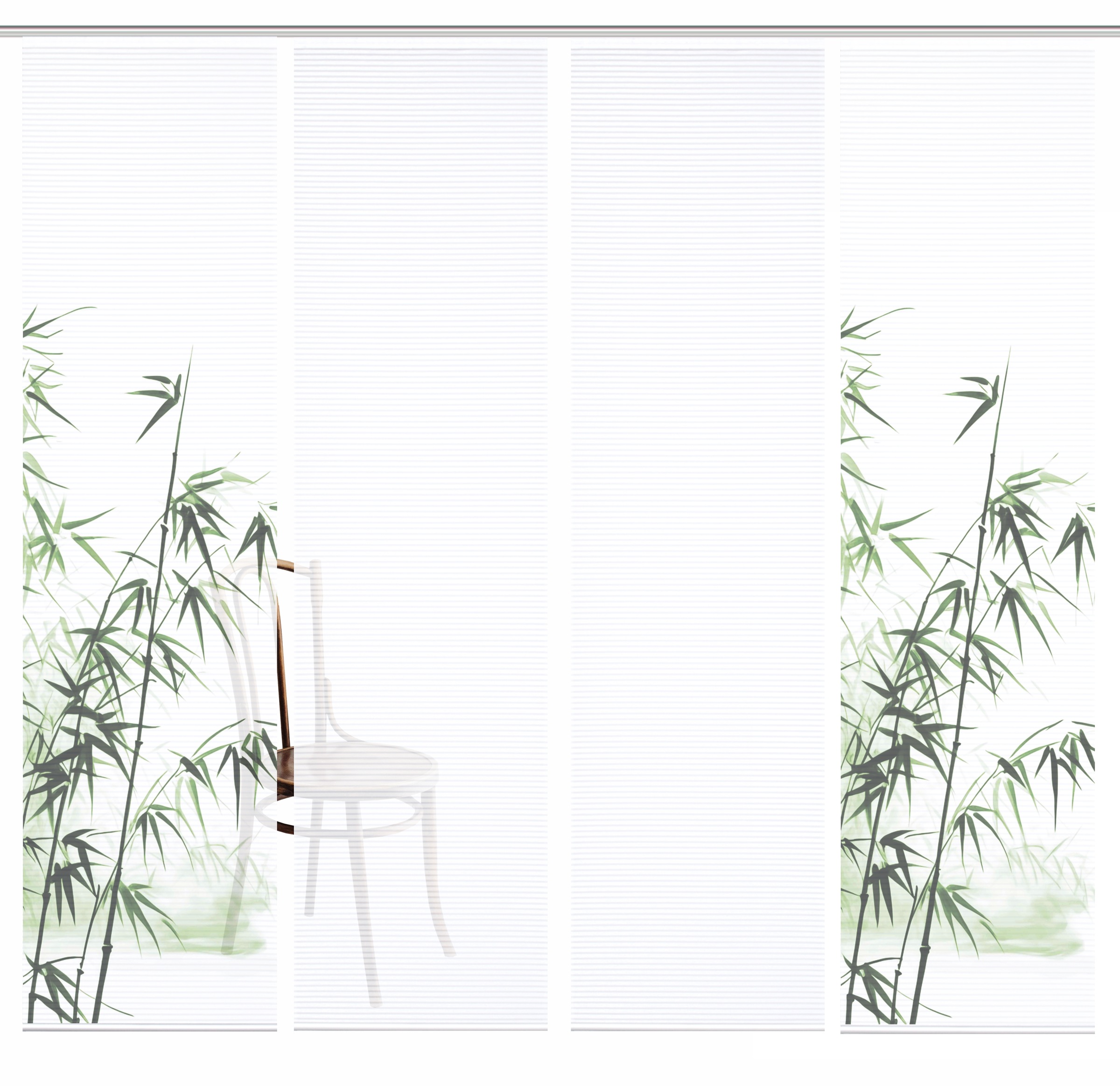 HOME in green Schiebegardine »RUFUS« Paneelwagen 4 Stk. tlg. Bambusoptik, S günstig online kaufen