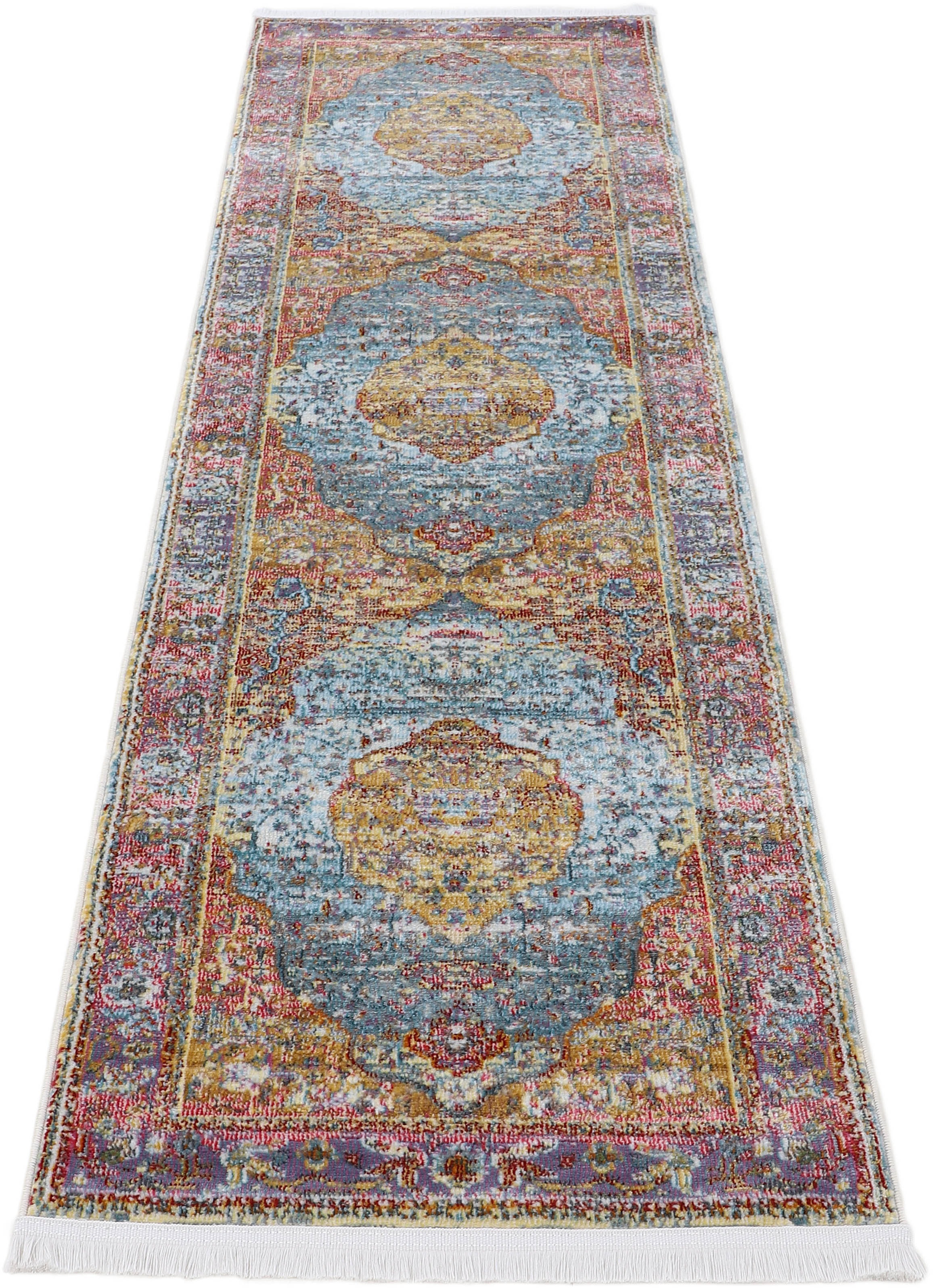 carpetfine Läufer »Esha«, rechteckig, 8 mm Höhe, Vintage Look, Wohnzimmer günstig online kaufen