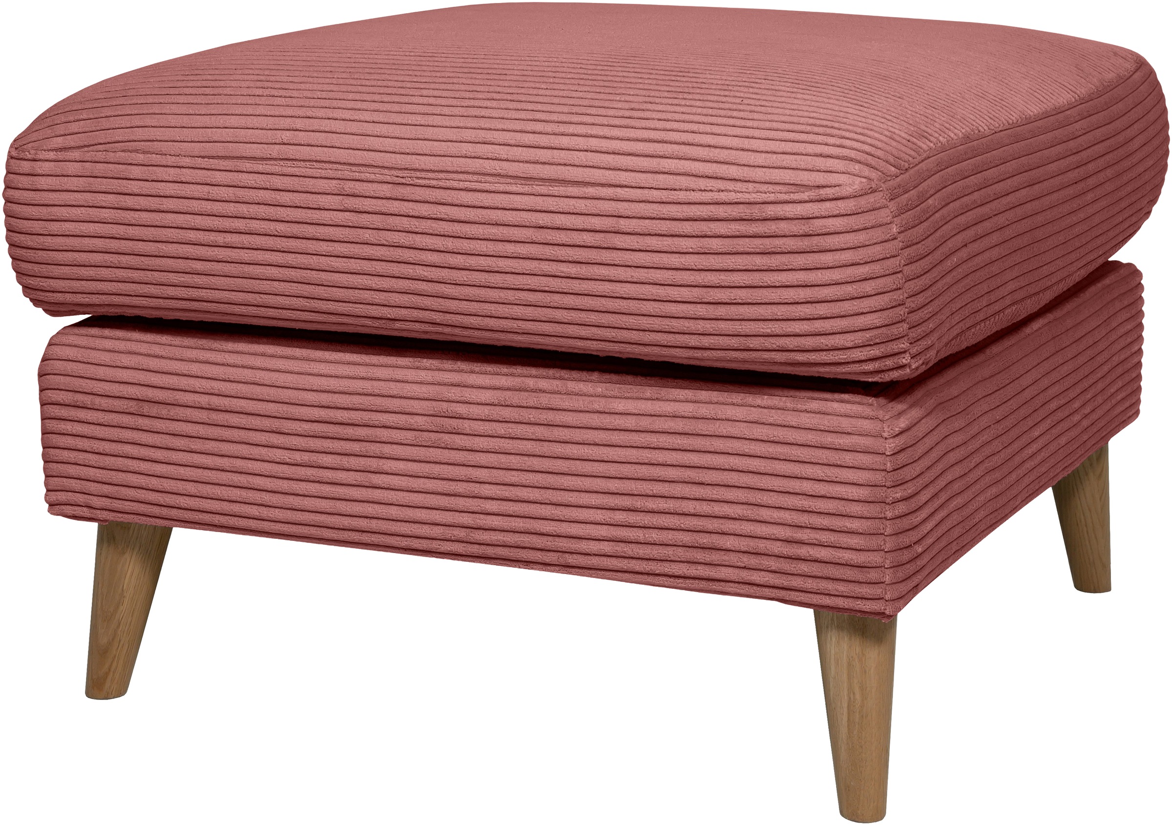 Home affaire Polsterhocker MARSEILLE, Massivholzbeine Eiche, günstig online kaufen