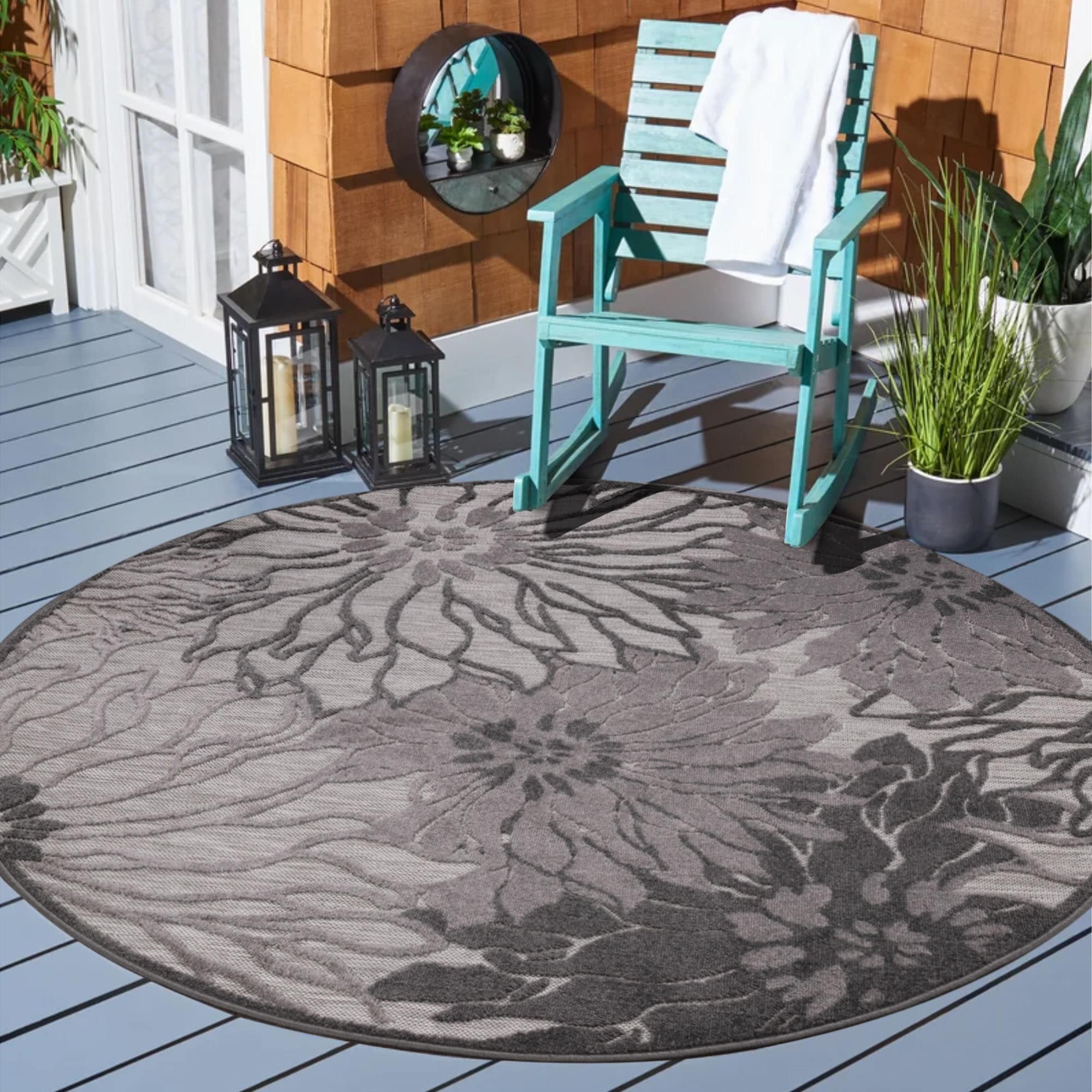 Sanat Teppich »Floral 2 Outdoor«, rund, 6 mm Höhe, In- und Outdoor geeignet günstig online kaufen
