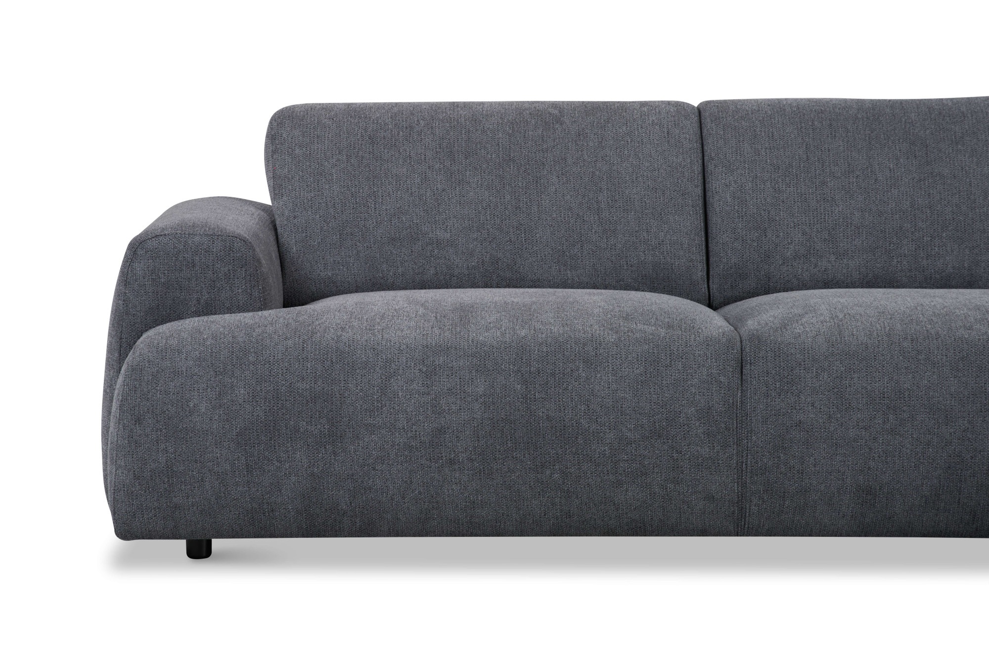 andas Ecksofa »Linkka, Breite 282 cm«, L-Form, in einem weichen Chenille-Stoff, mit Wellenunterfederung