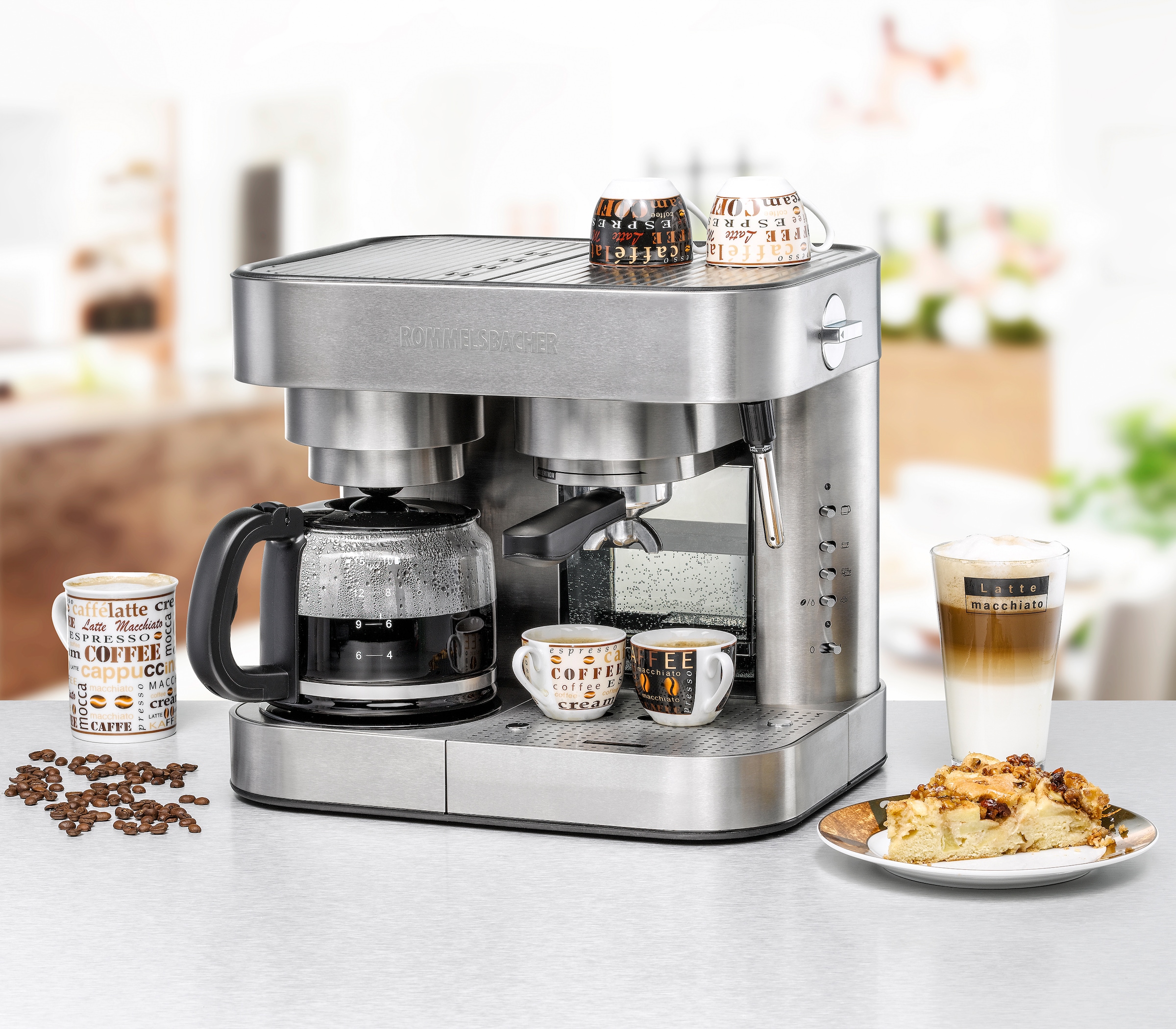 Rommelsbacher Espressomaschine », Kaffeemaschine EKS 3010«, 1,25 l Kaffeekanne, 1x4