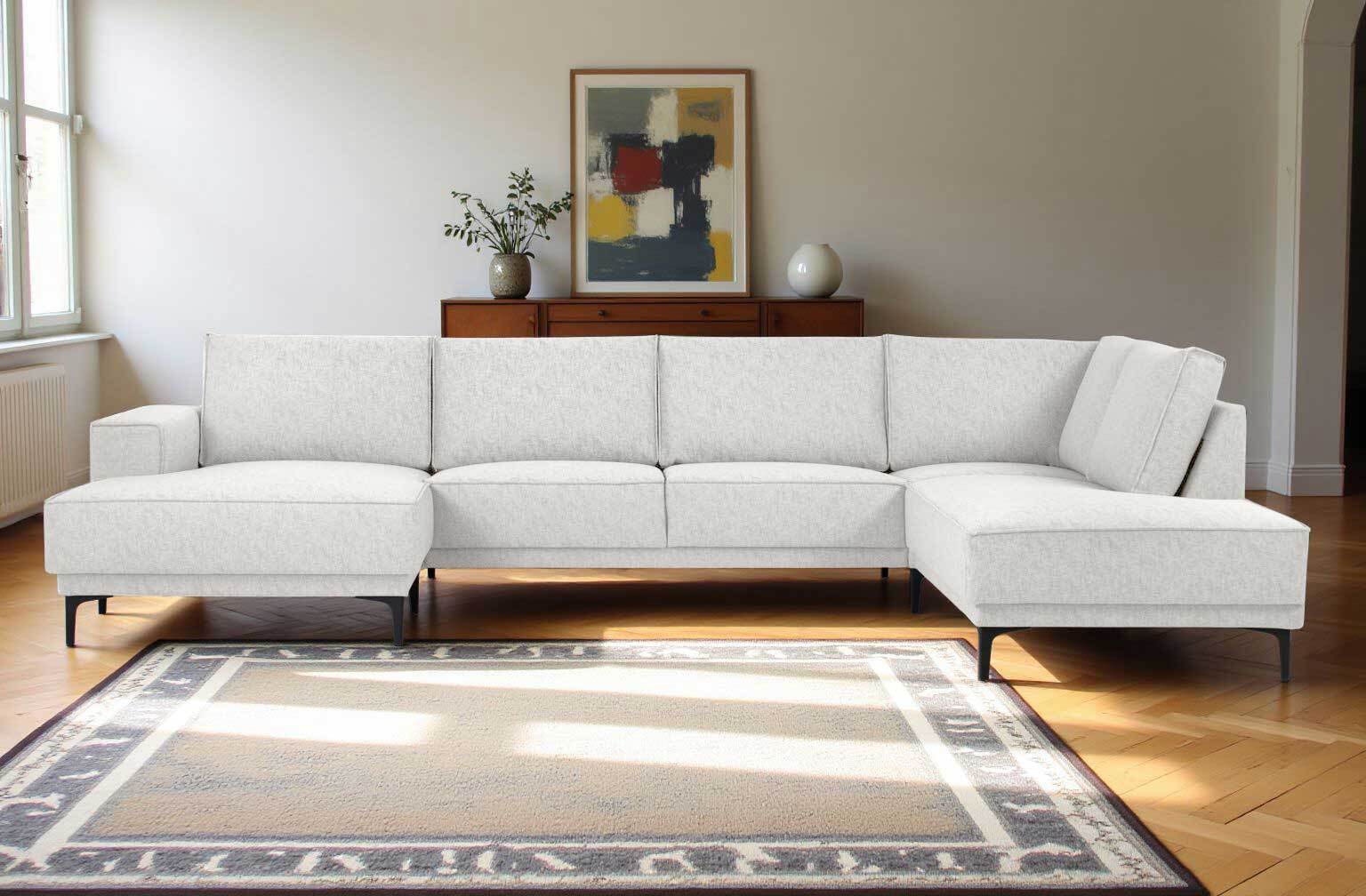 Places of Style Wohnlandschaft »XXL Sofa Oland, Struktur, Flachgewebe, Luxu günstig online kaufen