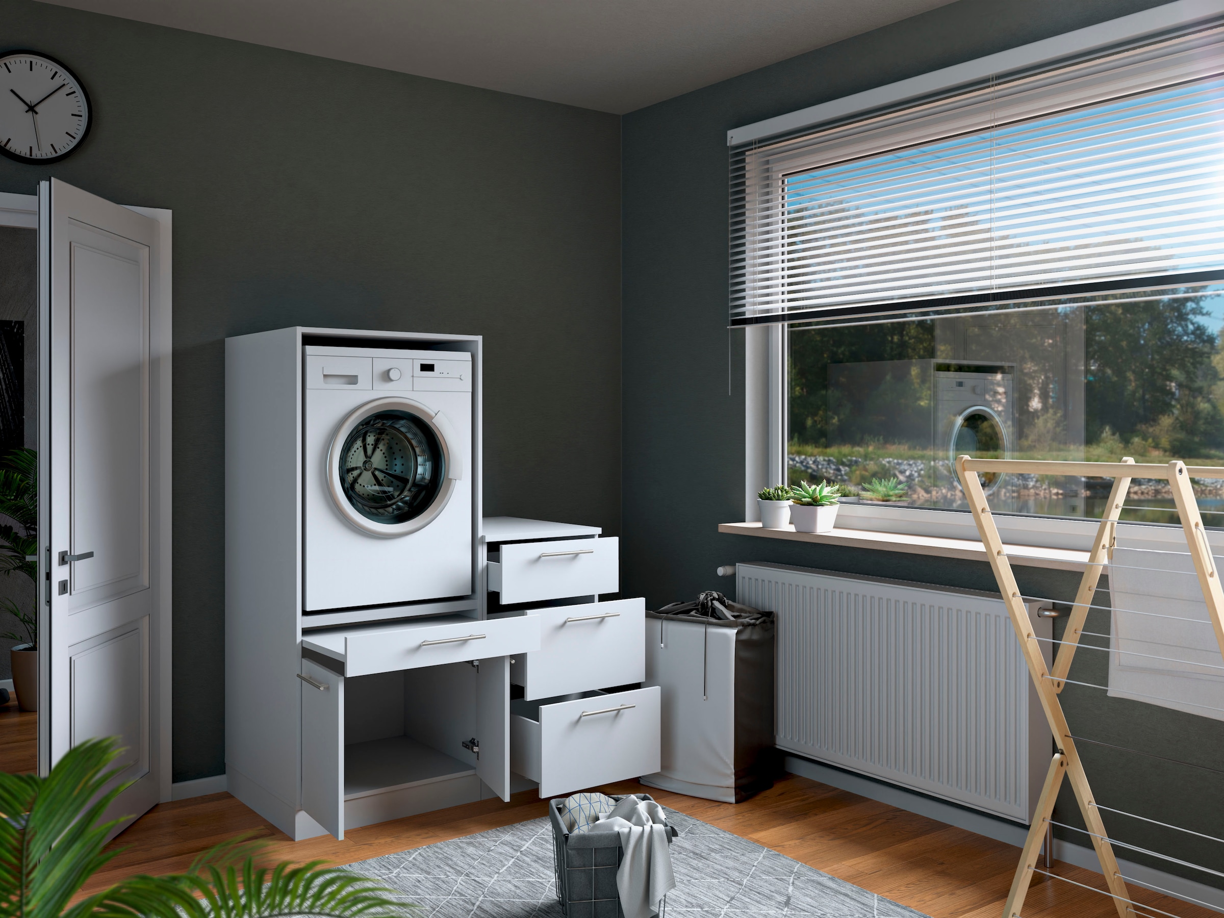 Laundreezy Mehrzweckschrank-Set »Laundreezy, 2-tlg. Mehrzweckschrank-Set B/H/T 118/162/68 cm« 2 Stk. tlg.