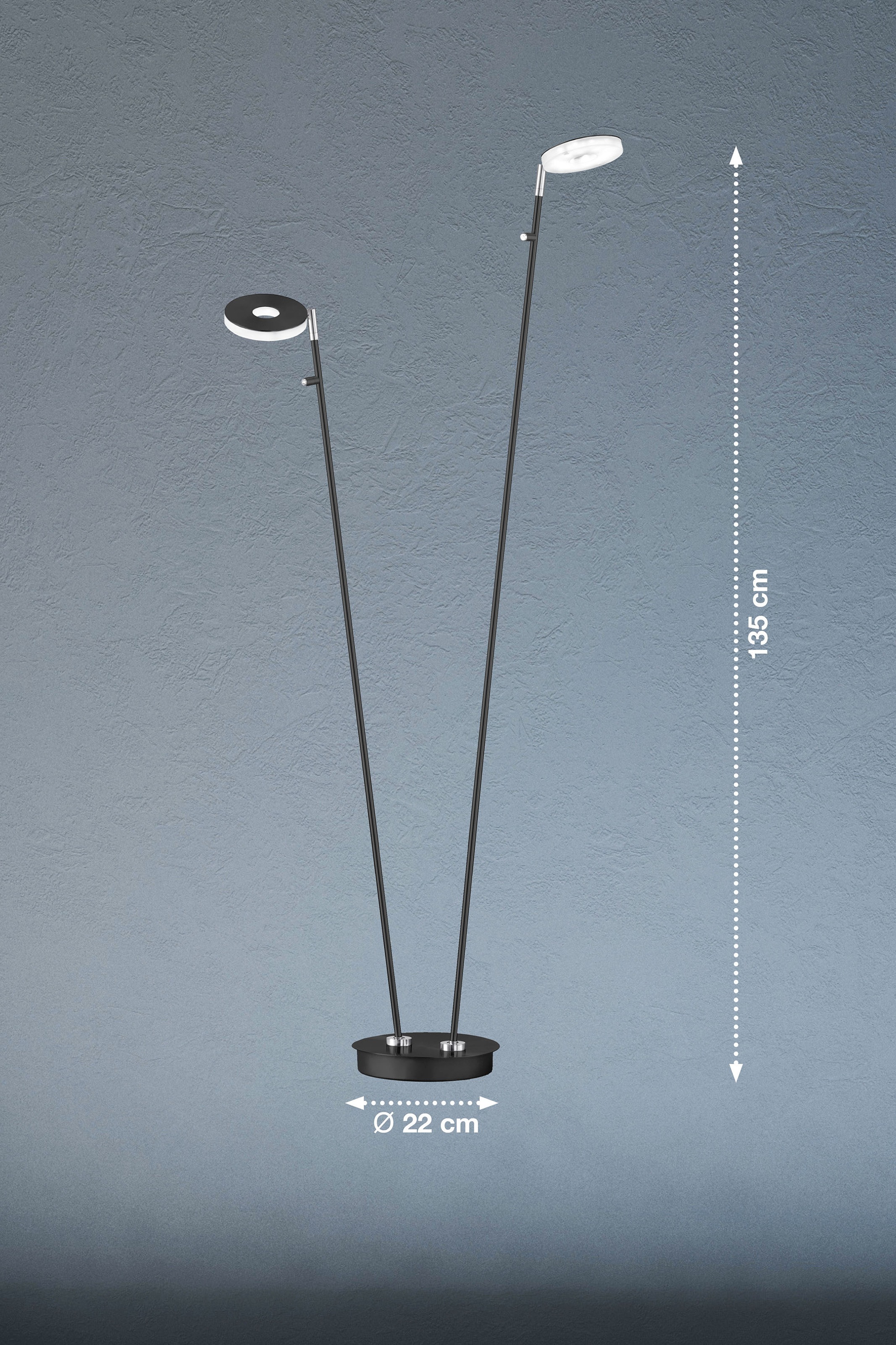 FISCHER & HONSEL LED Stehlampe »Dent«, 2 flammig, Leuchtmittel LED-Modul | LED fest integriert