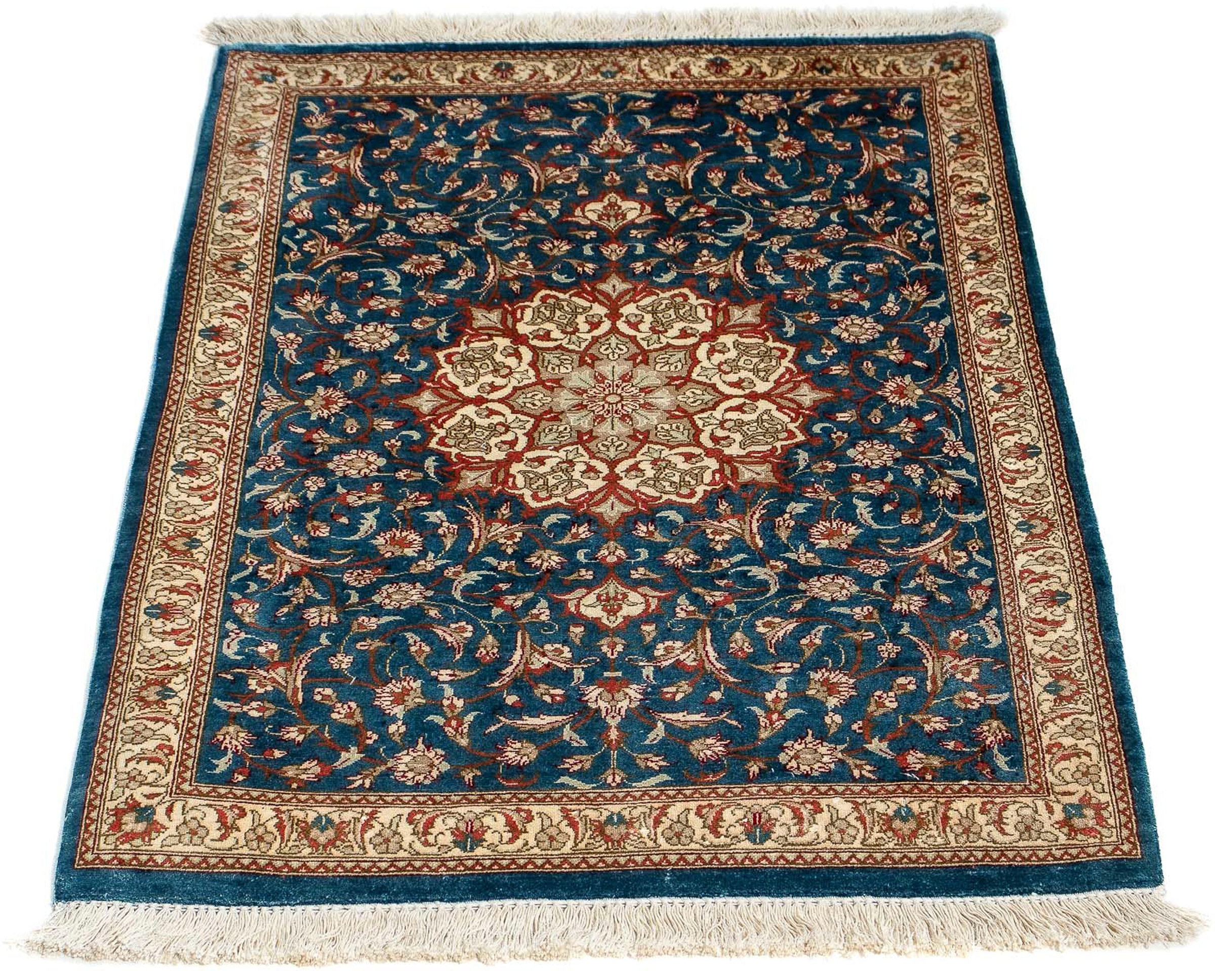 morgenland Orientteppich »Perser - Ghom - 94 x 58 cm - blau«, rechteckig, 1 günstig online kaufen