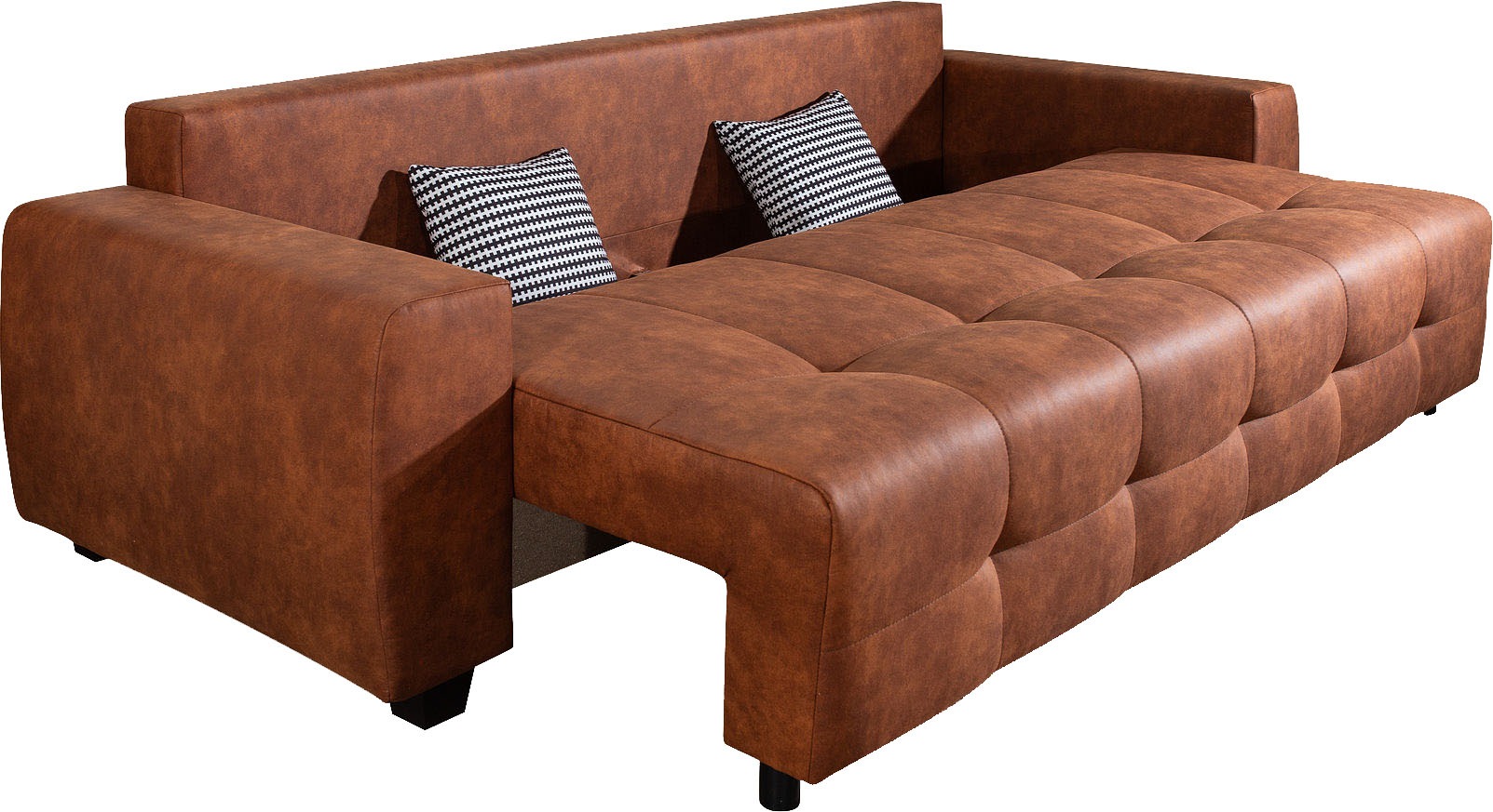 COLLECTION AB Schlafsofa »Bella, B: 241 cm, Liegefl. 142x194 cm«, mit Bettfunktion, Bettkasten & 2 Zierkissen, Federkern