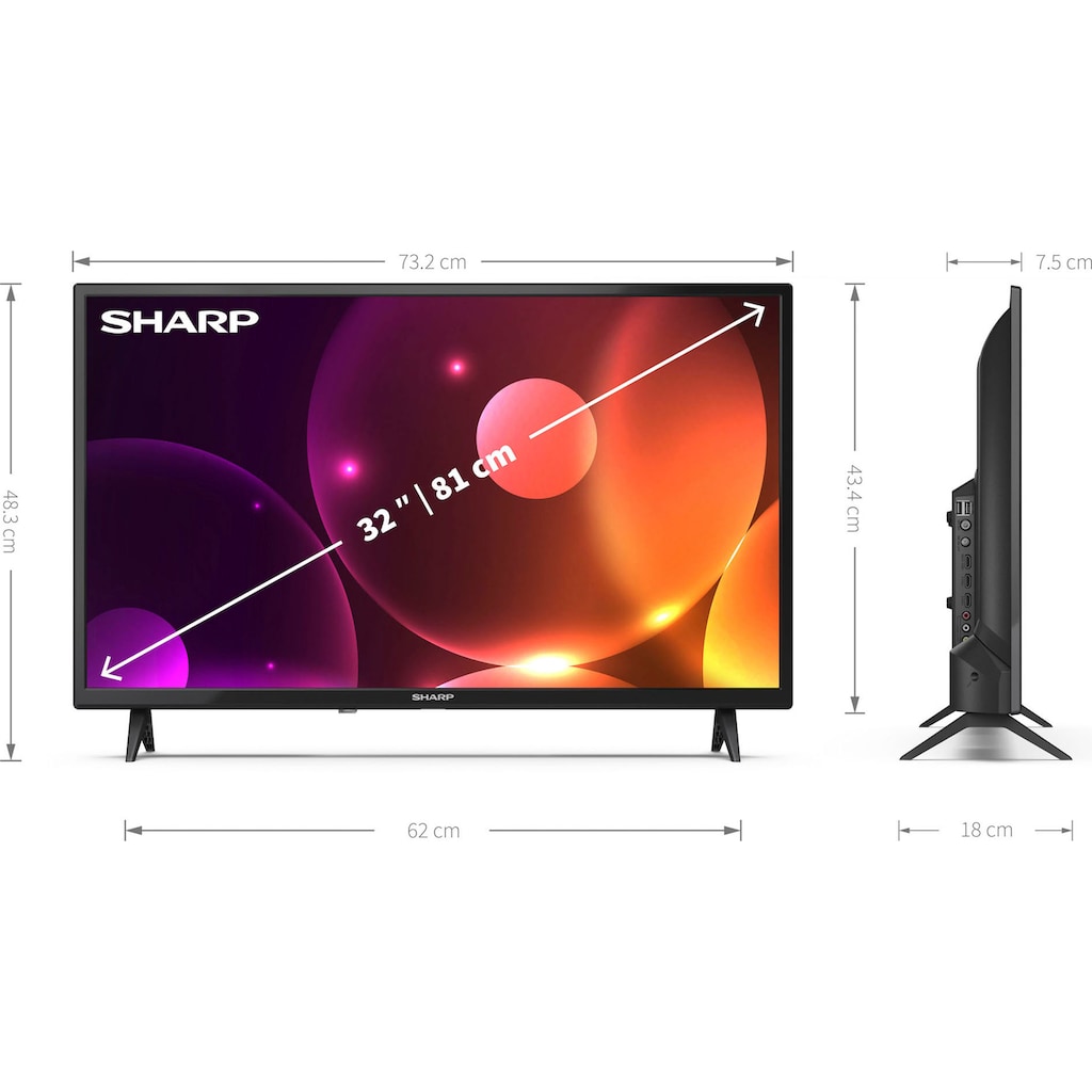 Sharp LED-Fernseher »1T-C32FAx«, 80 cm/32 Zoll, HD-ready