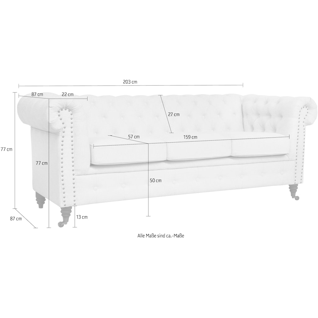 Home affaire Chesterfield-Sofa »Aarburg«