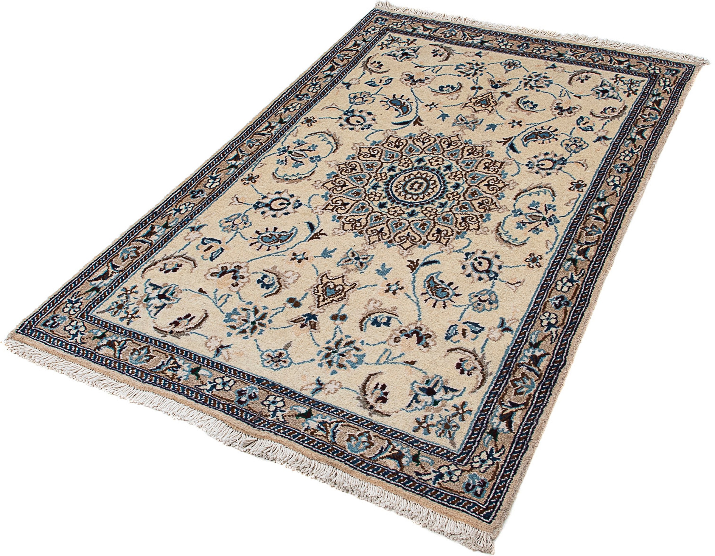 morgenland Orientteppich »Perser - Nain - 136 x 86 cm - beige«, rechteckig, günstig online kaufen