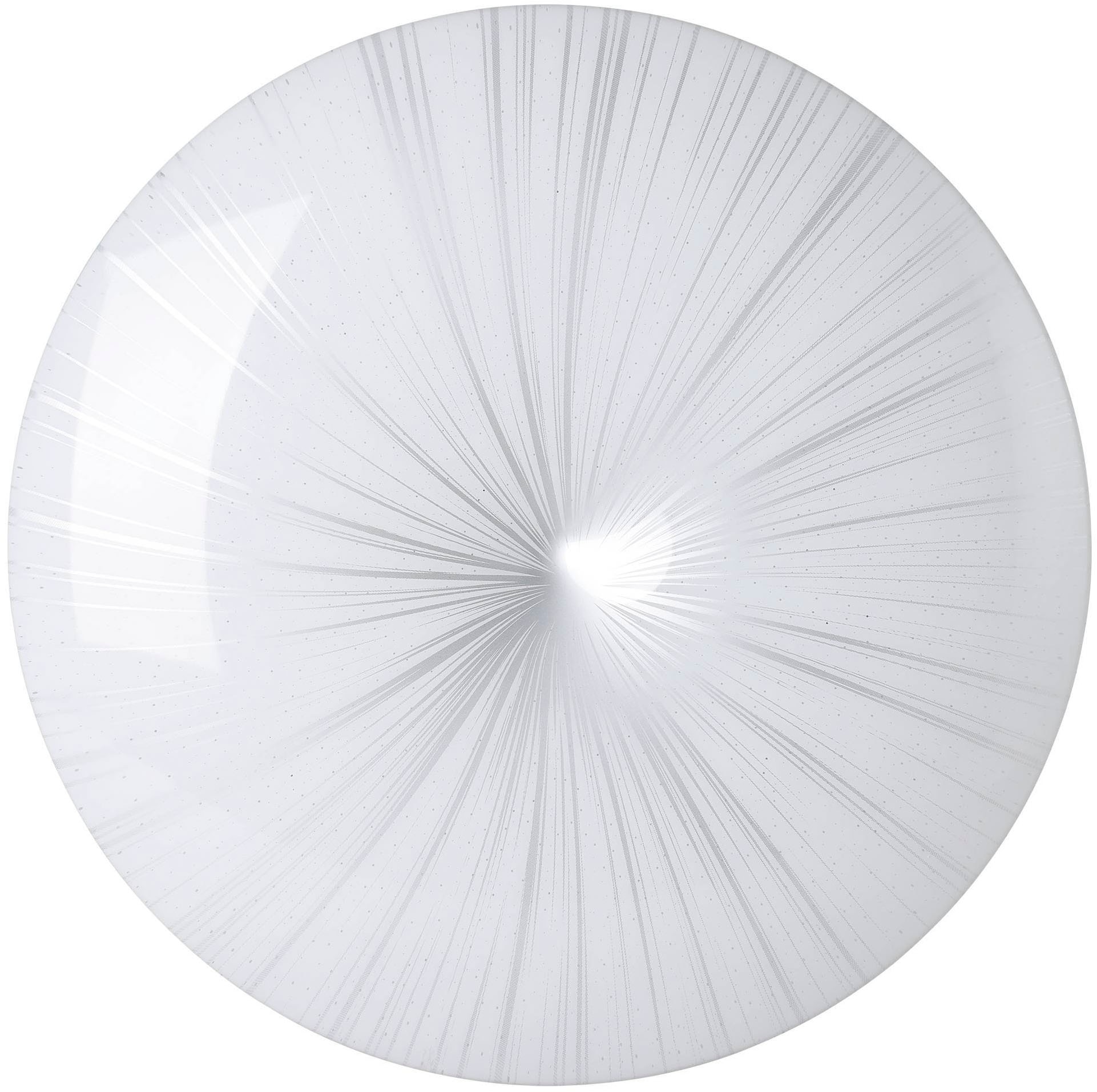 EGLO Deckenleuchte »Nieves Deckenlampe, Flurlampe Metall und Kunststoff, Kristalleffekt« LED-Modul 1 Stk. Warmweiß Wand-/Deckenleuchte - H7 x Ø51 cm - weiß - 8X4,4W inkl.