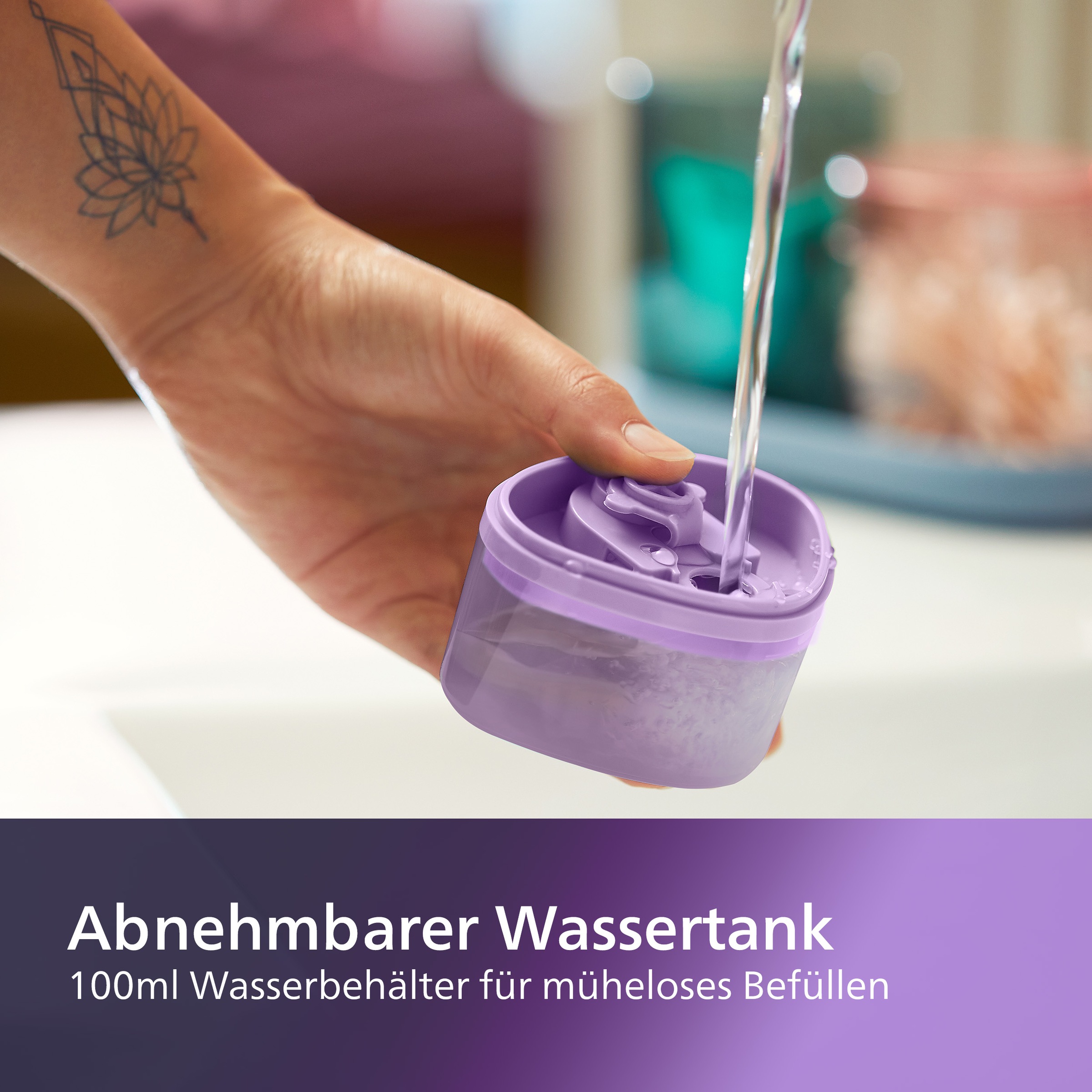 Philips Dampfbürste »STH3010 "Traveller", 100 ml abnehmbarer Wassertank«, 1000 W, kompakter und einklappbarer Steamer, Aufbewahrungstasche inkl.