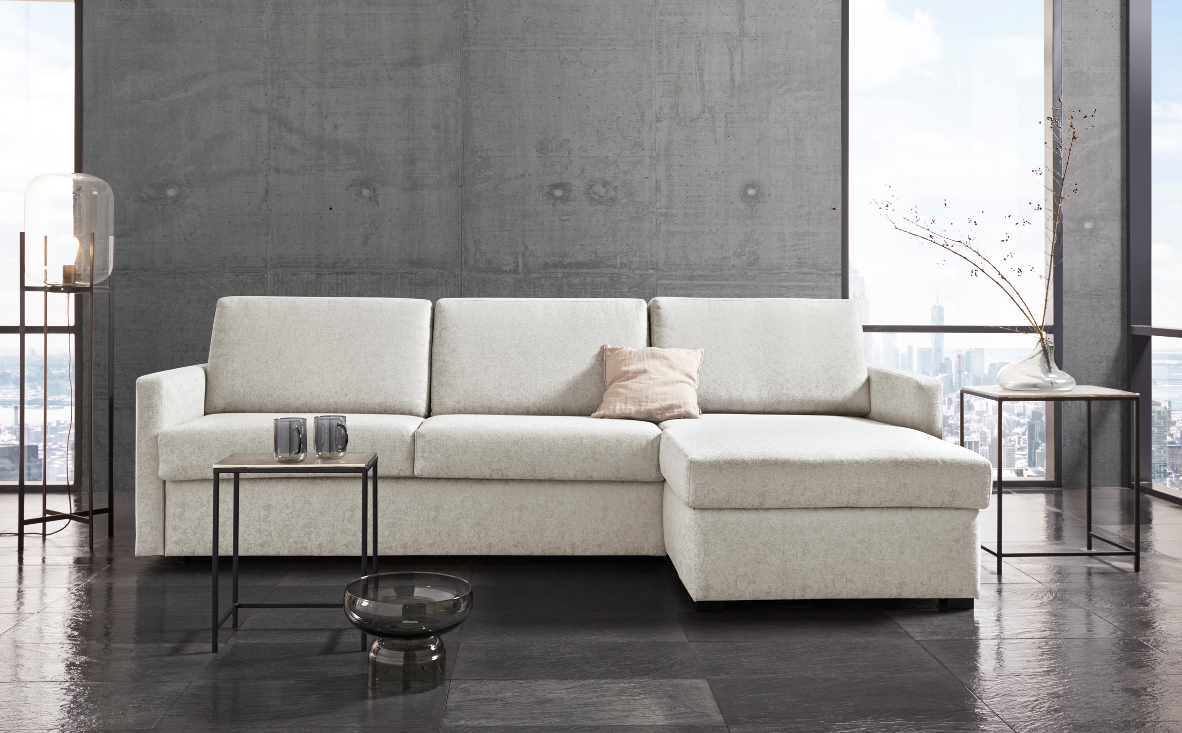 Places of Style Schlafsofa "GOLDPOINT Ecksofa 264 cm, Liegefläche (140/200c günstig online kaufen