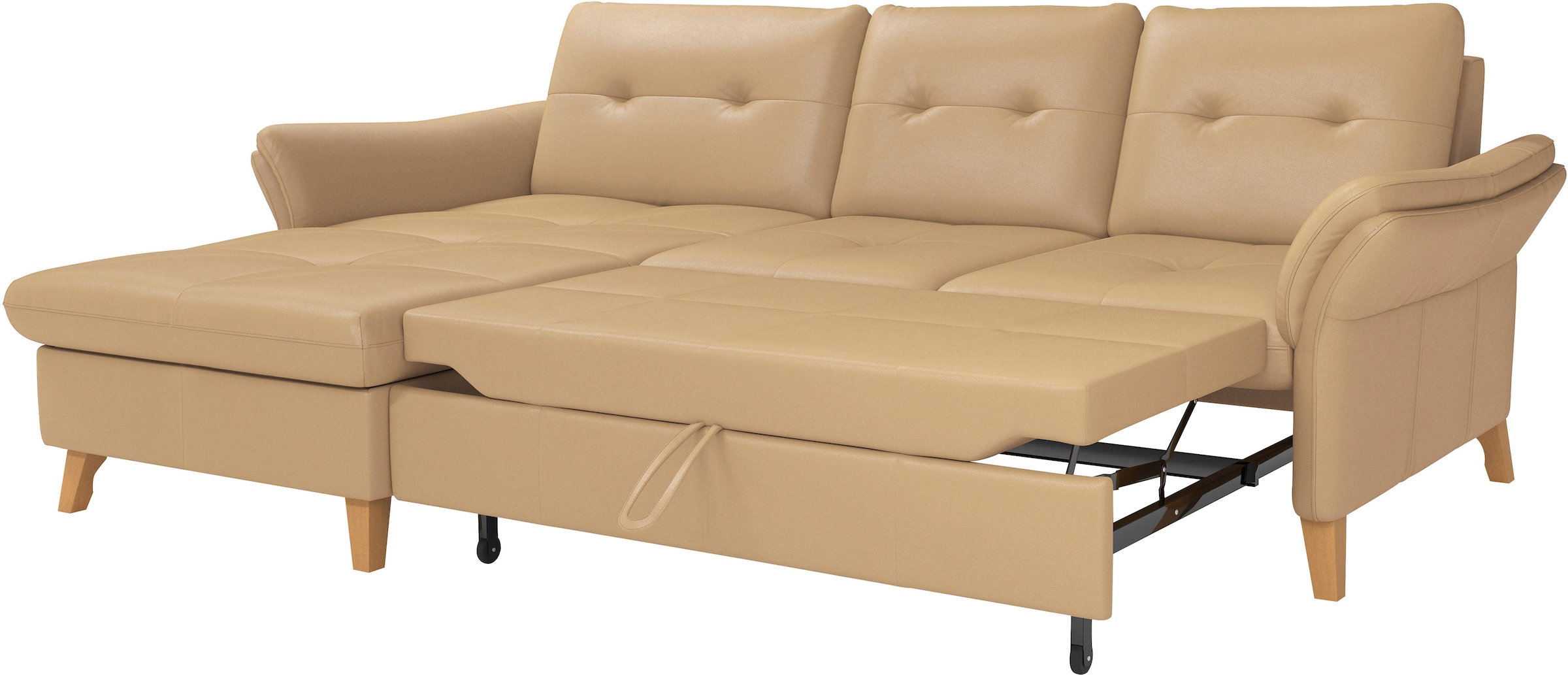sit&more Ecksofa »Göteborg«, Sitztiefenverstellung und Federkern, wahlweise mit Bettfunktion