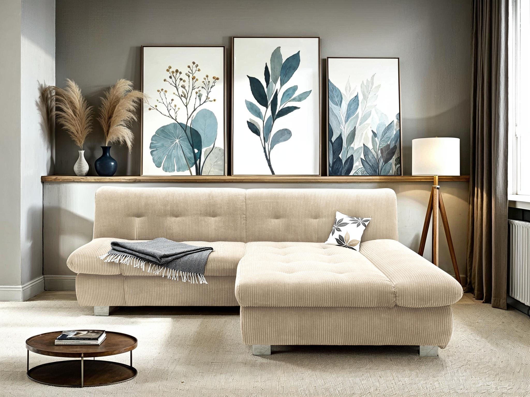 DOMO collection Ecksofa »100031 kompakte Stellmaße, komfortabel und bequem, günstig online kaufen