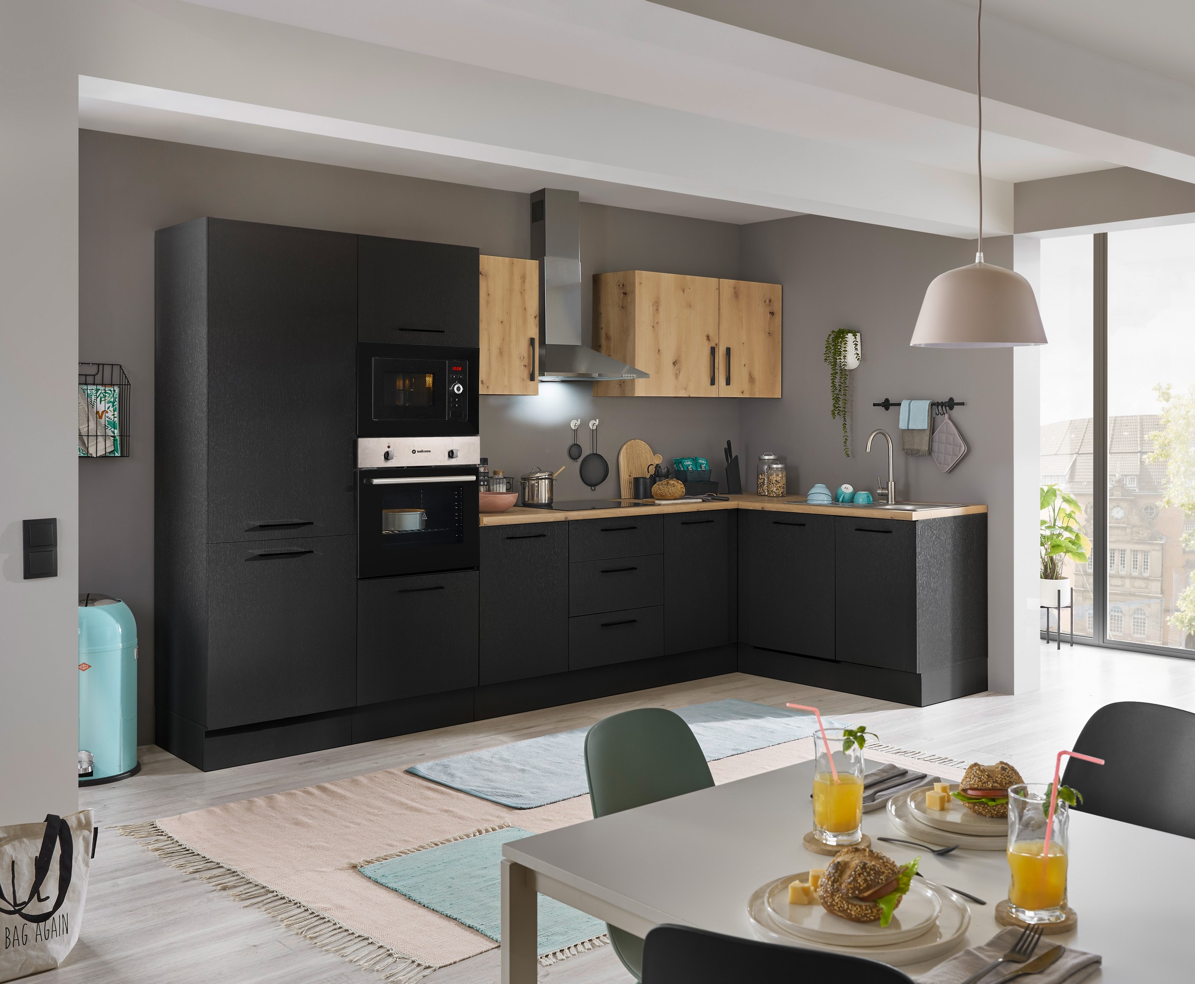 BASIC by Balculina Winkelküche "Turin" Stellbreite 340x175 cm, wahlweise mi günstig online kaufen