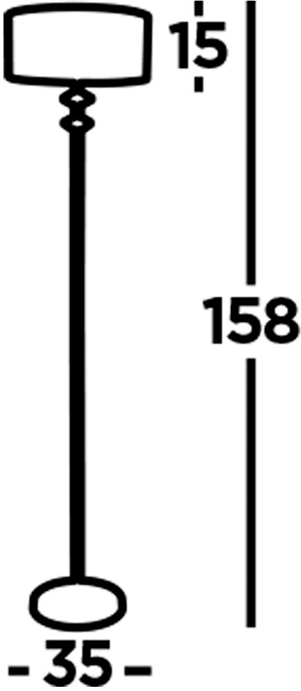 Searchlight Stehlampe »Ontario Floor Lamp - Chrome Metal Acrylic & Black Shade« E27 1 Stk.