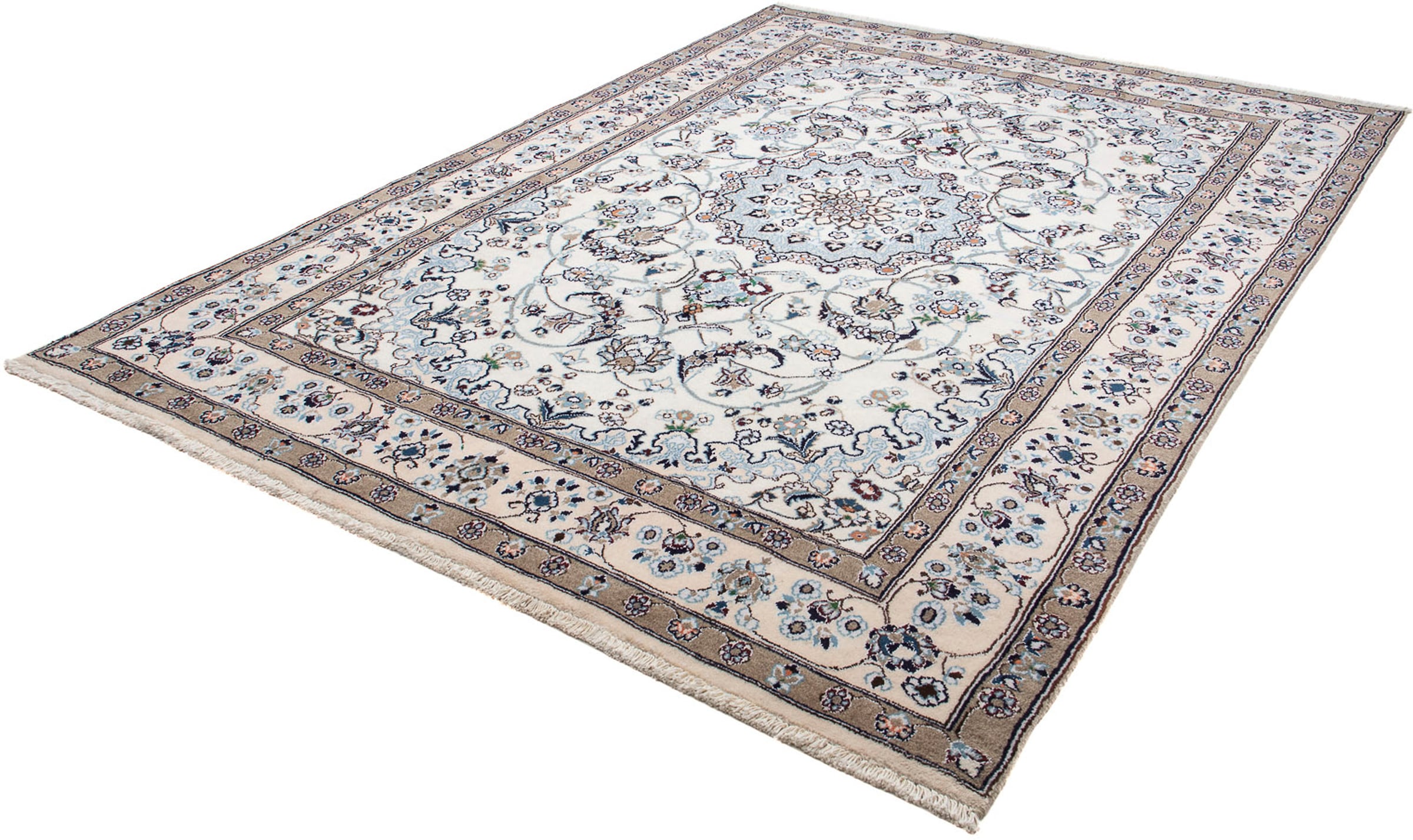 morgenland Orientteppich »Perser - Nain - 282 x 198 cm - beige«, rechteckig günstig online kaufen