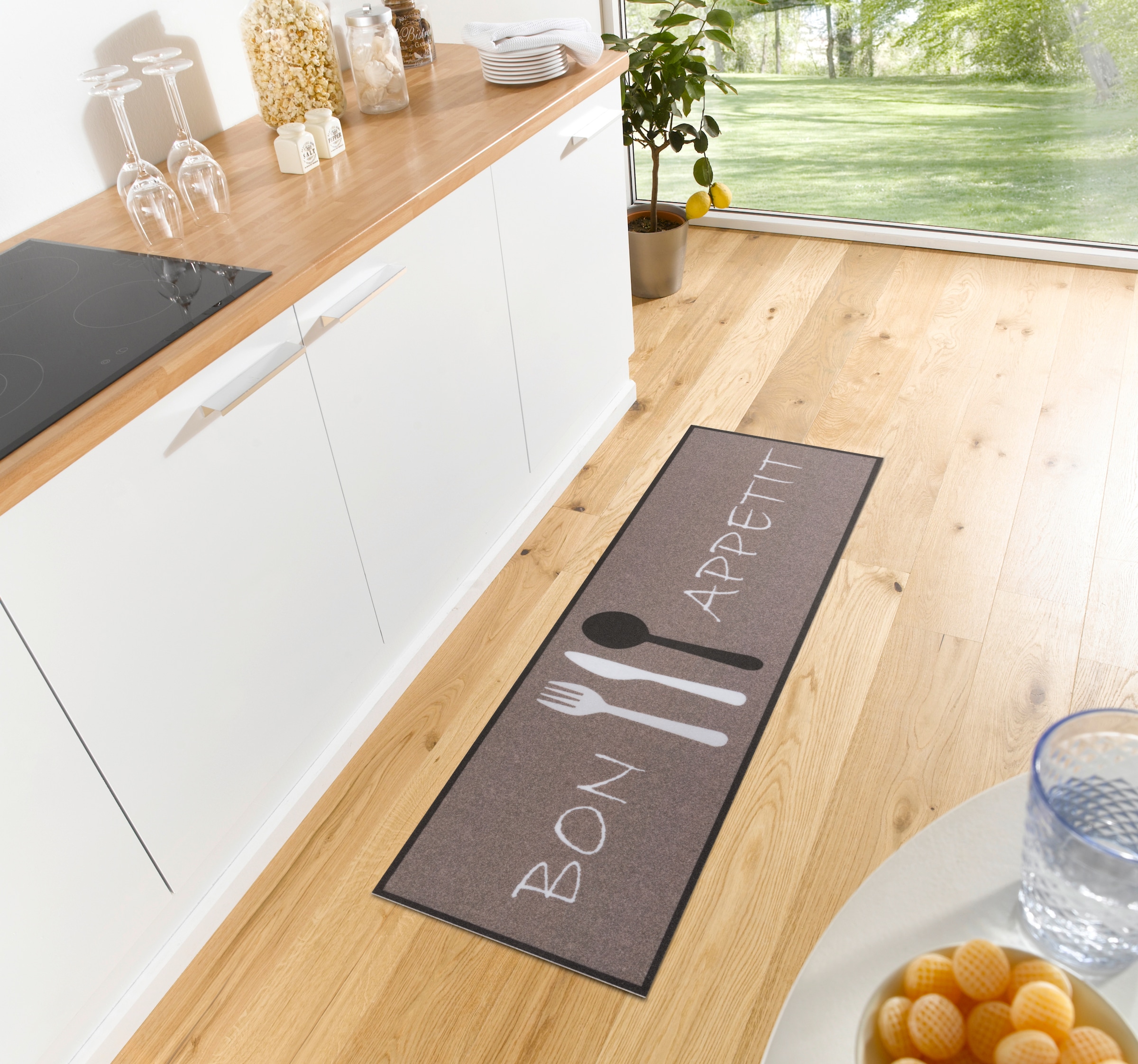 HANSE Home Küchenläufer »Bon Appetit Cutlery«, rechteckig, 3 mm Höhe, Läufer, Rutschfest, Küchenteppich, Küche, Teppich, Pflegeleicht