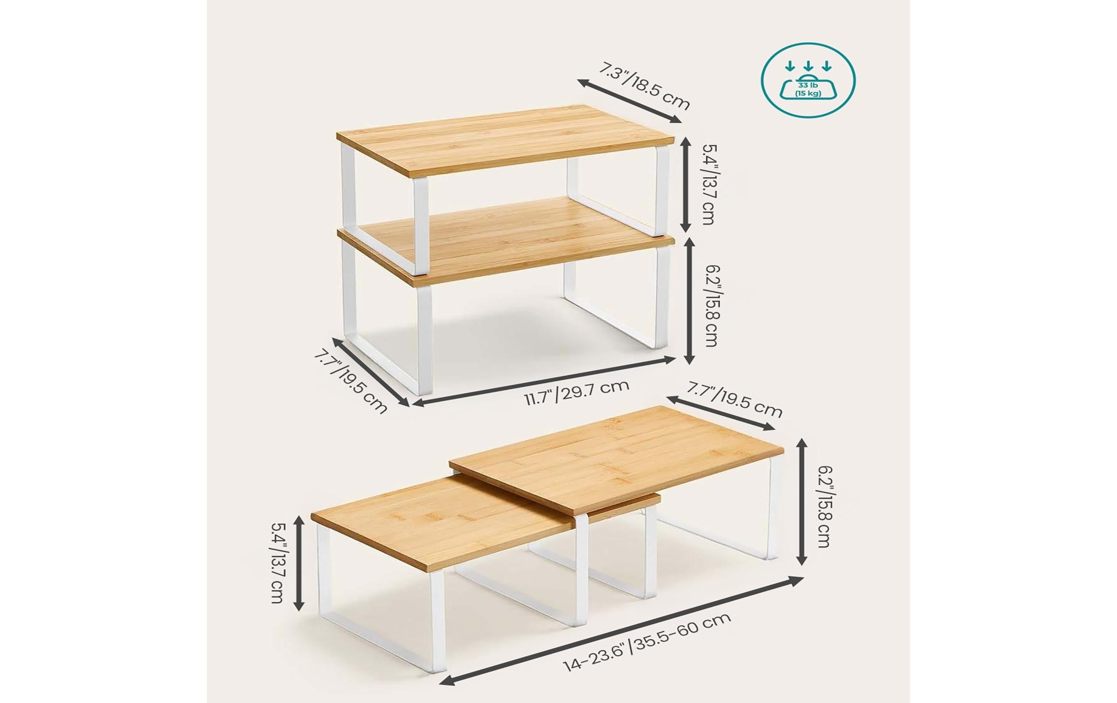 SONGMICS Regal »4er-Set White«