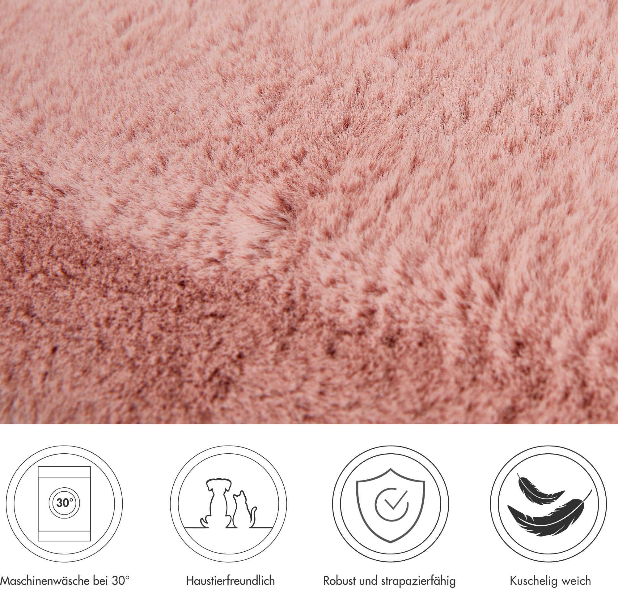 LUXOR living Stuhlkissen »Sitzauflage Novara« Kunstfell, rund oder eckig, sehr weich, auch als 4er Set bestellbar