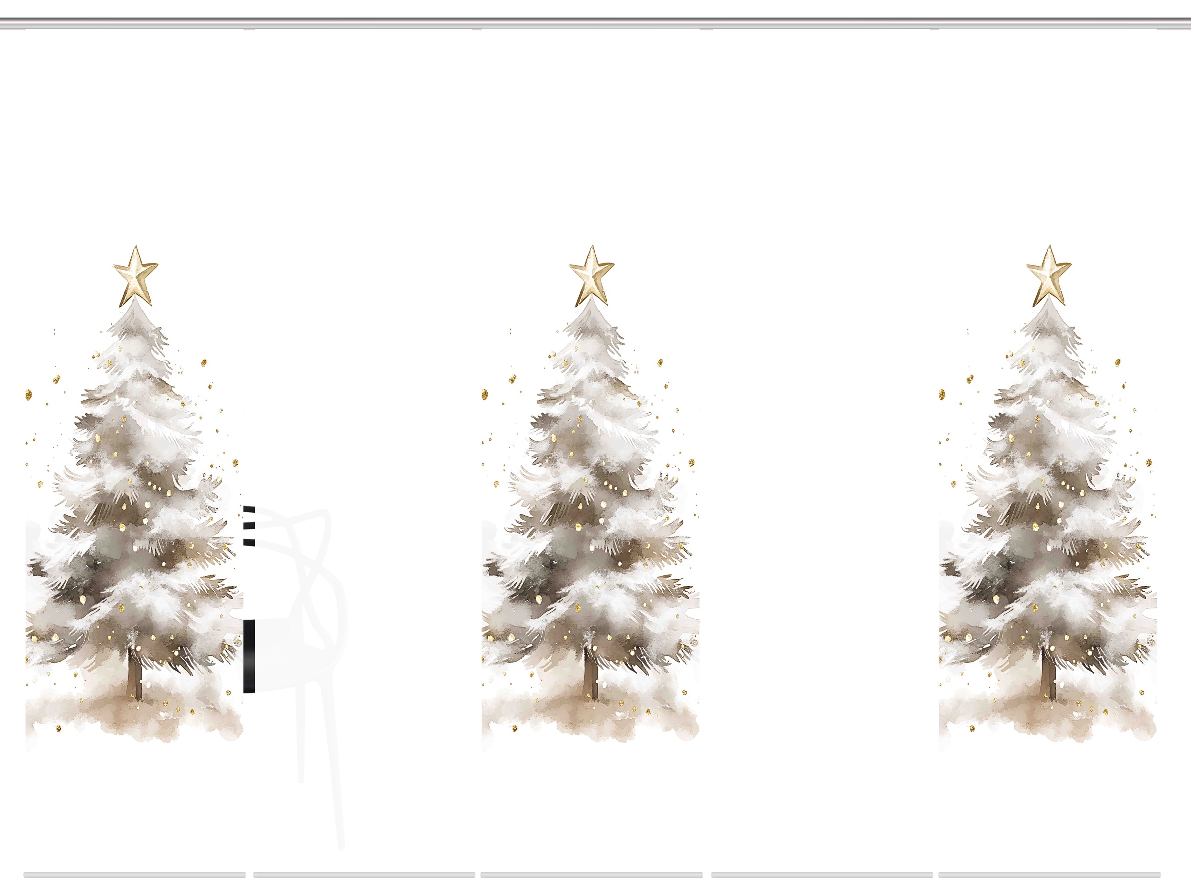 HOME WOHNIDEEN Schiebegardine »CHRISTMAS TREE« Paneelwagen 5 Stk. tlg. SET, günstig online kaufen