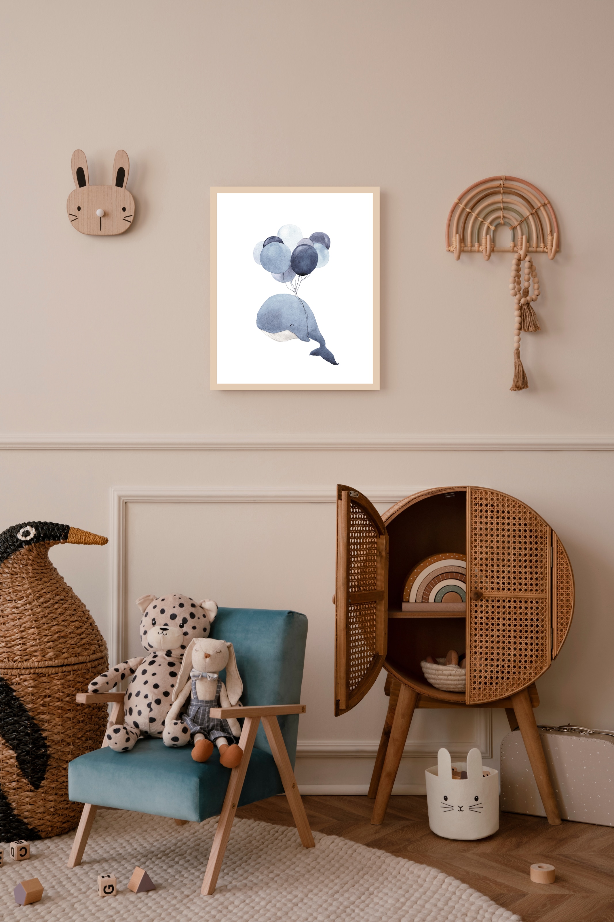 Lüttenhütt Poster »Wal mit Luftballons«, Fantasy-Luftballon-Tiere-Wassertie günstig online kaufen
