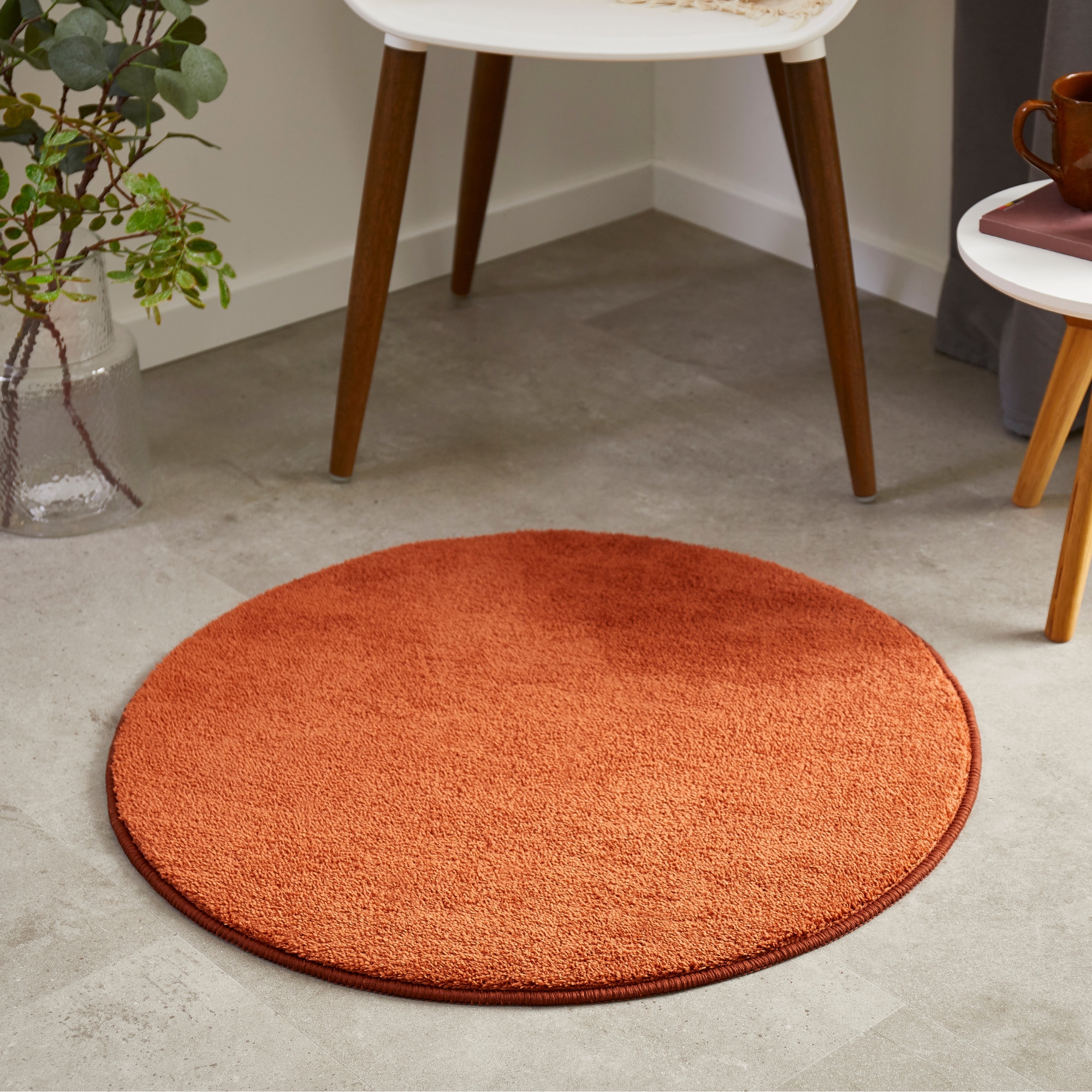 Andiamo Teppich »Arezzo« rund 16 mm Höhe Uni Farben, weicher Flor, waschbar, ideal im Wohnzimmer & Schlafzimmer