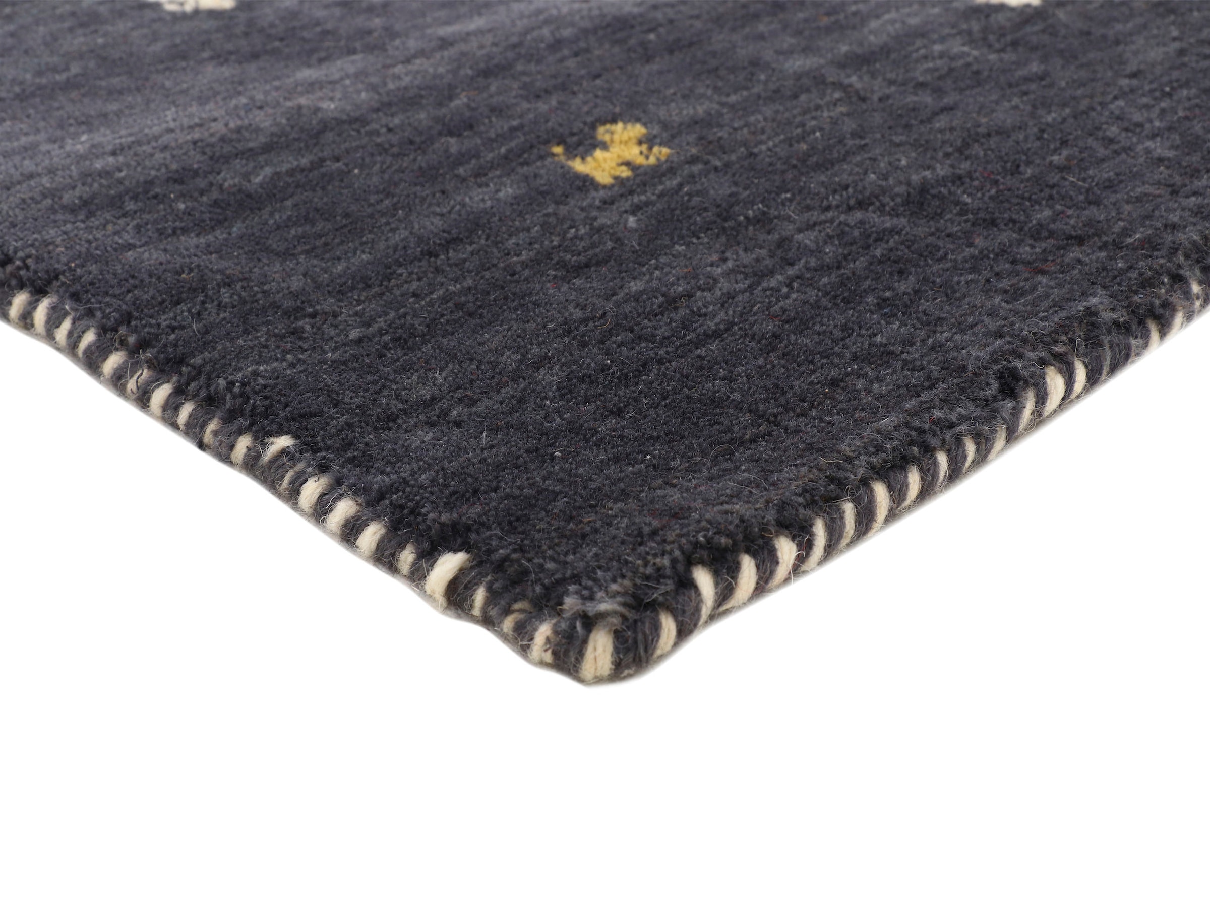 carpetfine Wollteppich »Gabbeh Uni, auch als Läufer erhältlich«, rechteckig, 15 mm Höhe, reine Wolle, handgewebt, Gabbeh Loom Tiermotiv, große Farbauswahl