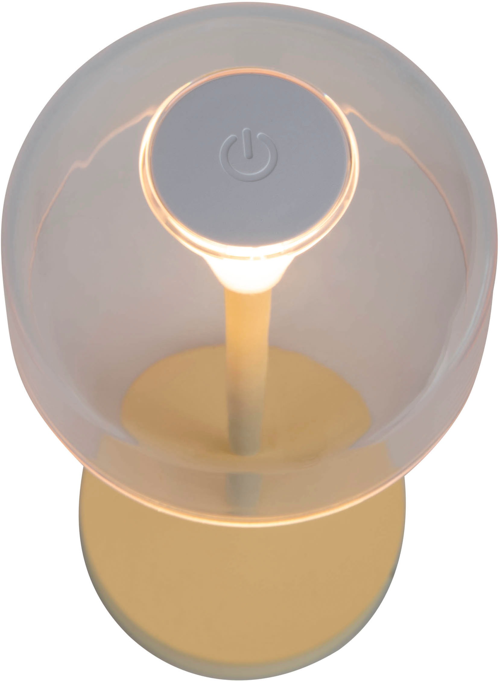 näve LED Tischleuchte »Gomba 18,5 cm«, 2er-Set, Leuchtmittel LED-Modul | LED fest integriert, über USB-Kabel aufladbar, Memoryfunktion, stufenlos dimmbar