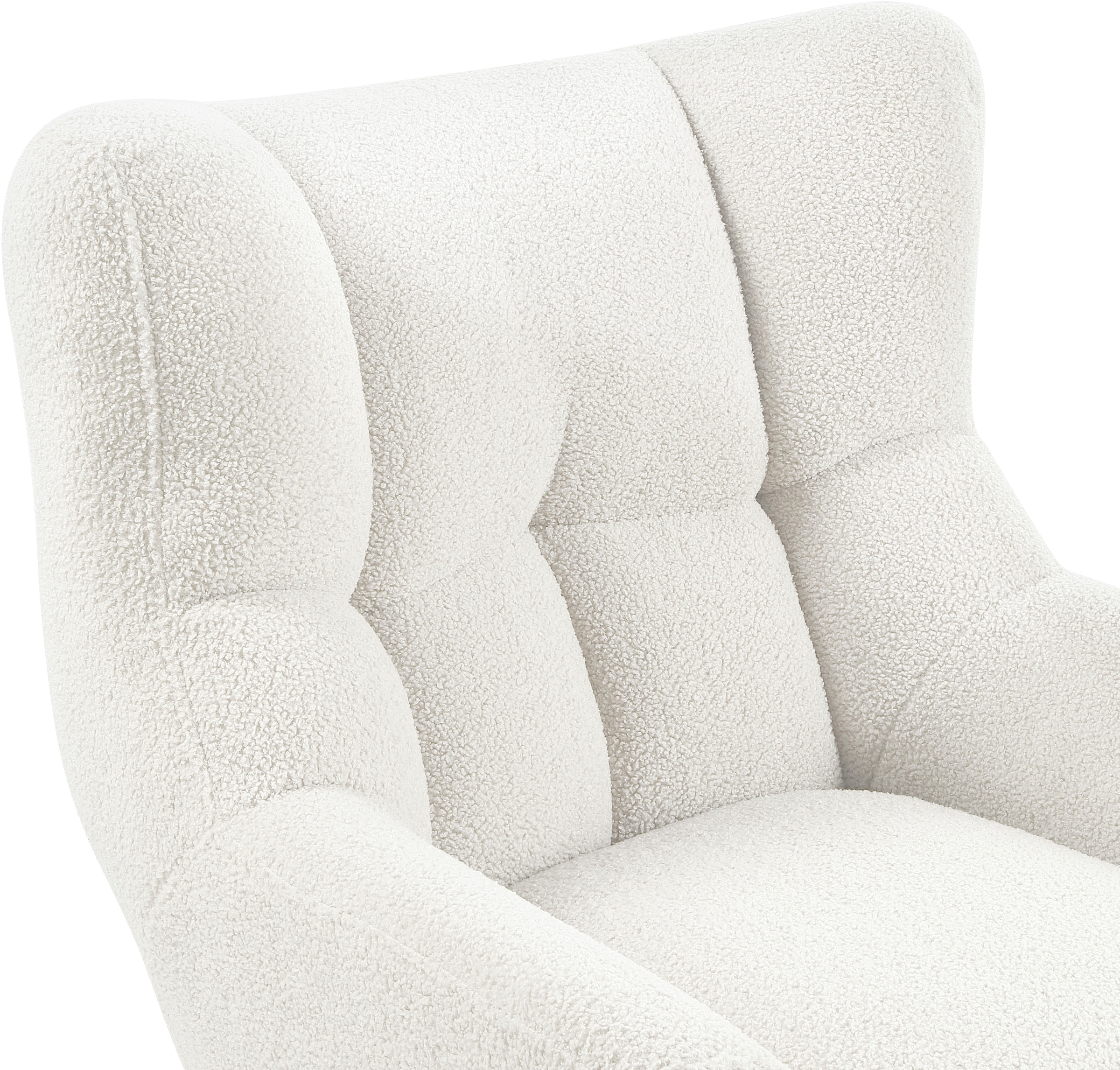 ATLANTIC home collection Sessel »Shawn« mit Federkern, trendy Bezug mit Teddyoptik