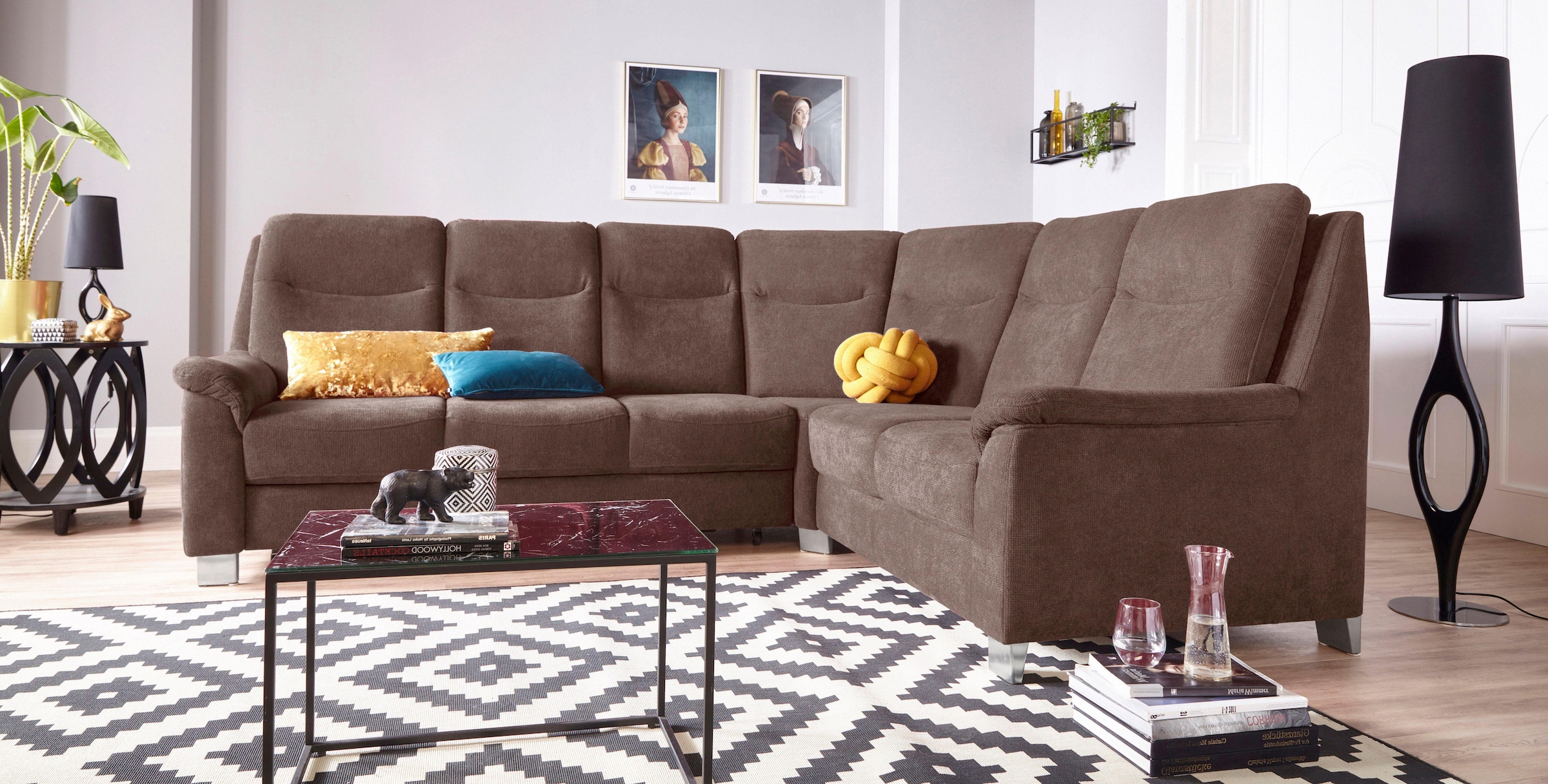 sit&more Ecksofa »Boccaccio L-Form«, mit Federkern und Kopfteilverstellung, günstig online kaufen