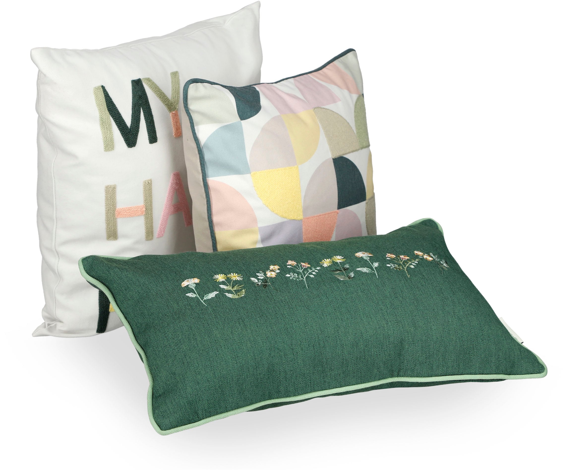 TOM TAILOR HOME Kissenbezug »Meadow« Blickfang mit Blumenstickerei